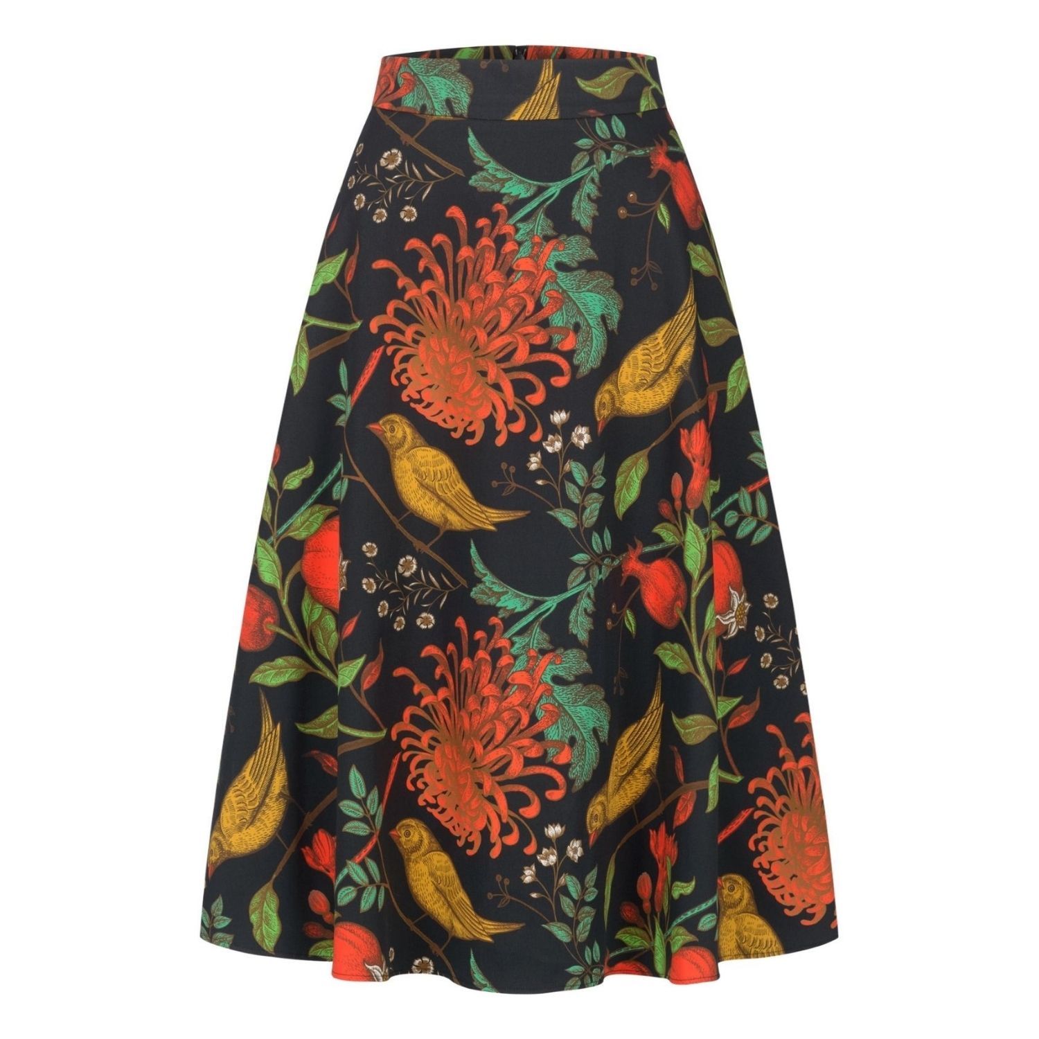 Marianna Déri Women's Orange / Green Evening Gold Midi Skirt In Multi