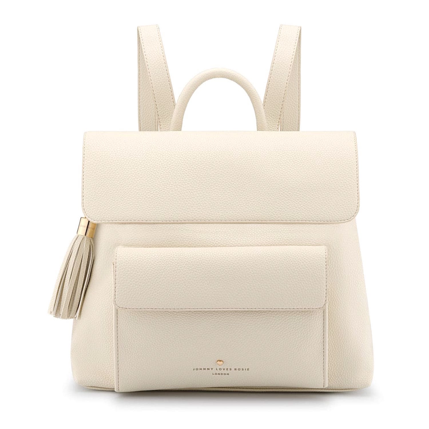 Women’s Neutrals Vegan Leather Coco Backpack - Ecru One Size Jlr London