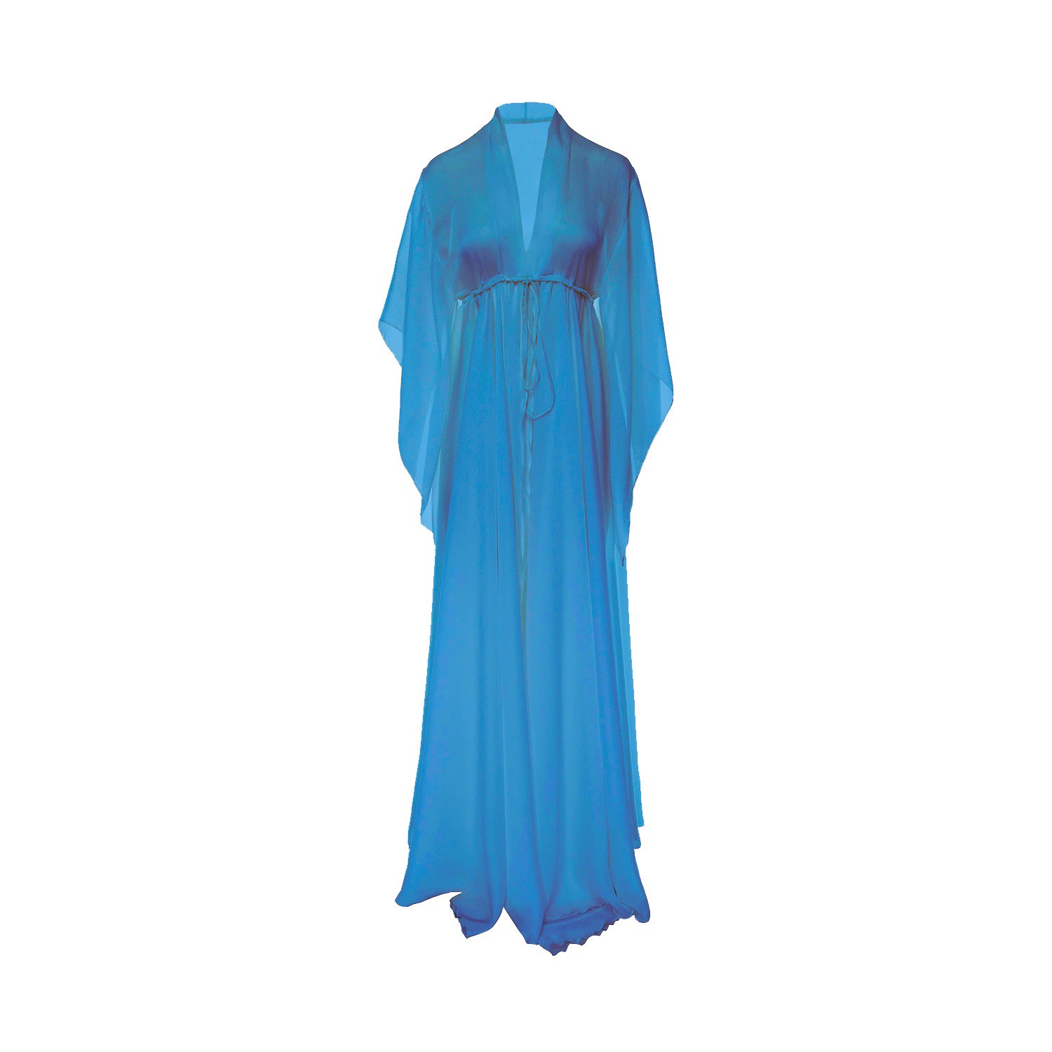 Bluzat Women's Long Flared Kaftan - Blue