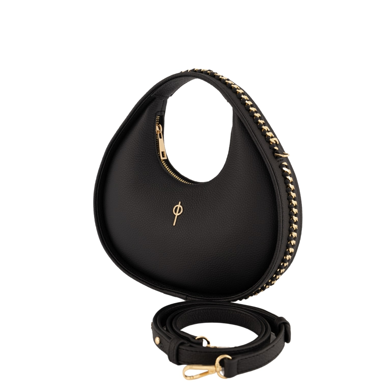 Otrera Women's Cylinder Crossbody Leather Bag - Black In Black