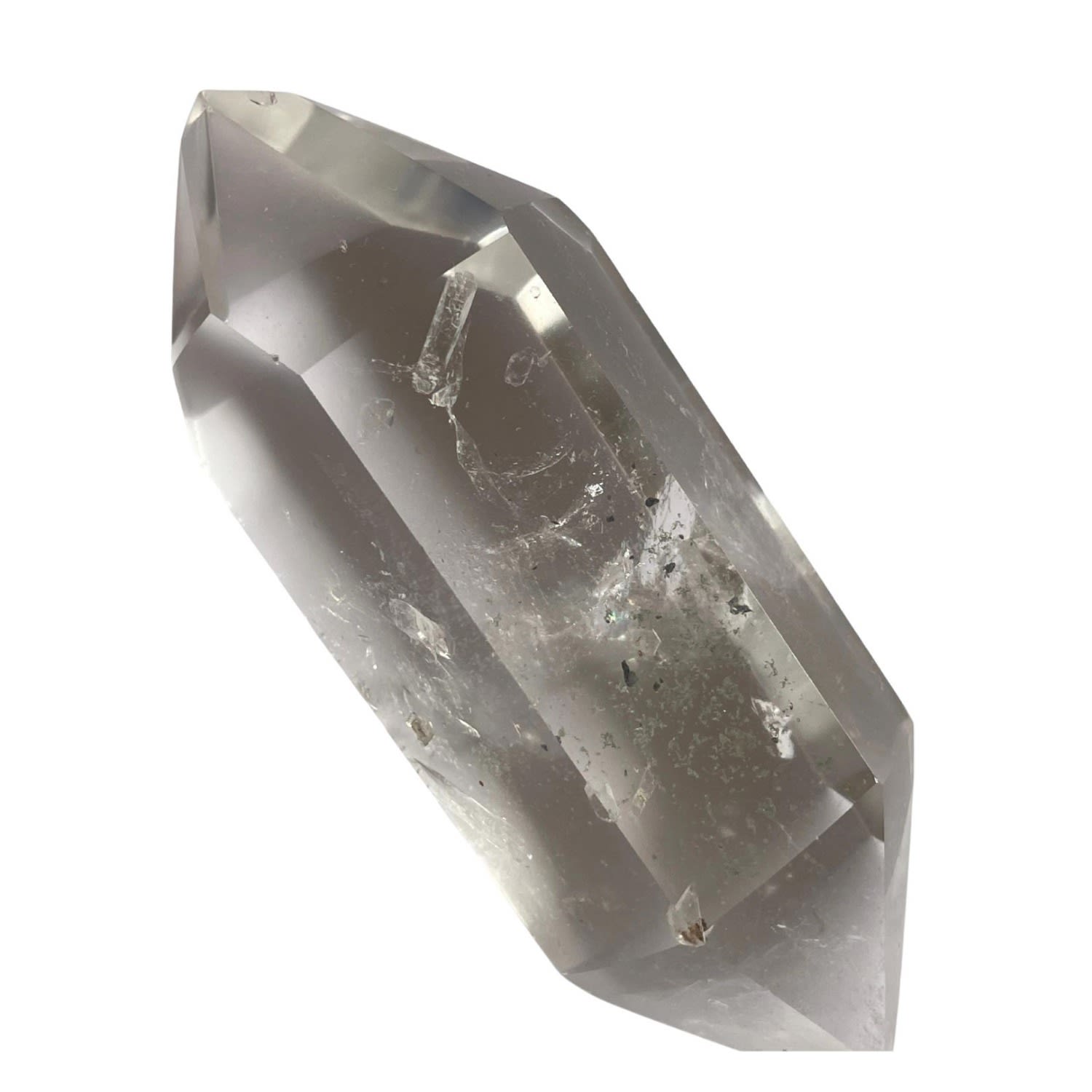 Lemuria Store Neutrals Double Terminated Clear Quartz In Green
