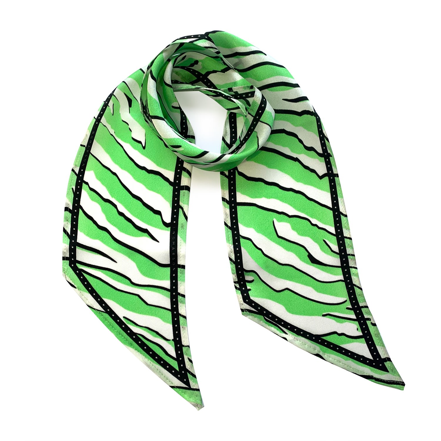 Women’s Wild Tiger Silk Neck Scarf Mint Green Ingmarson