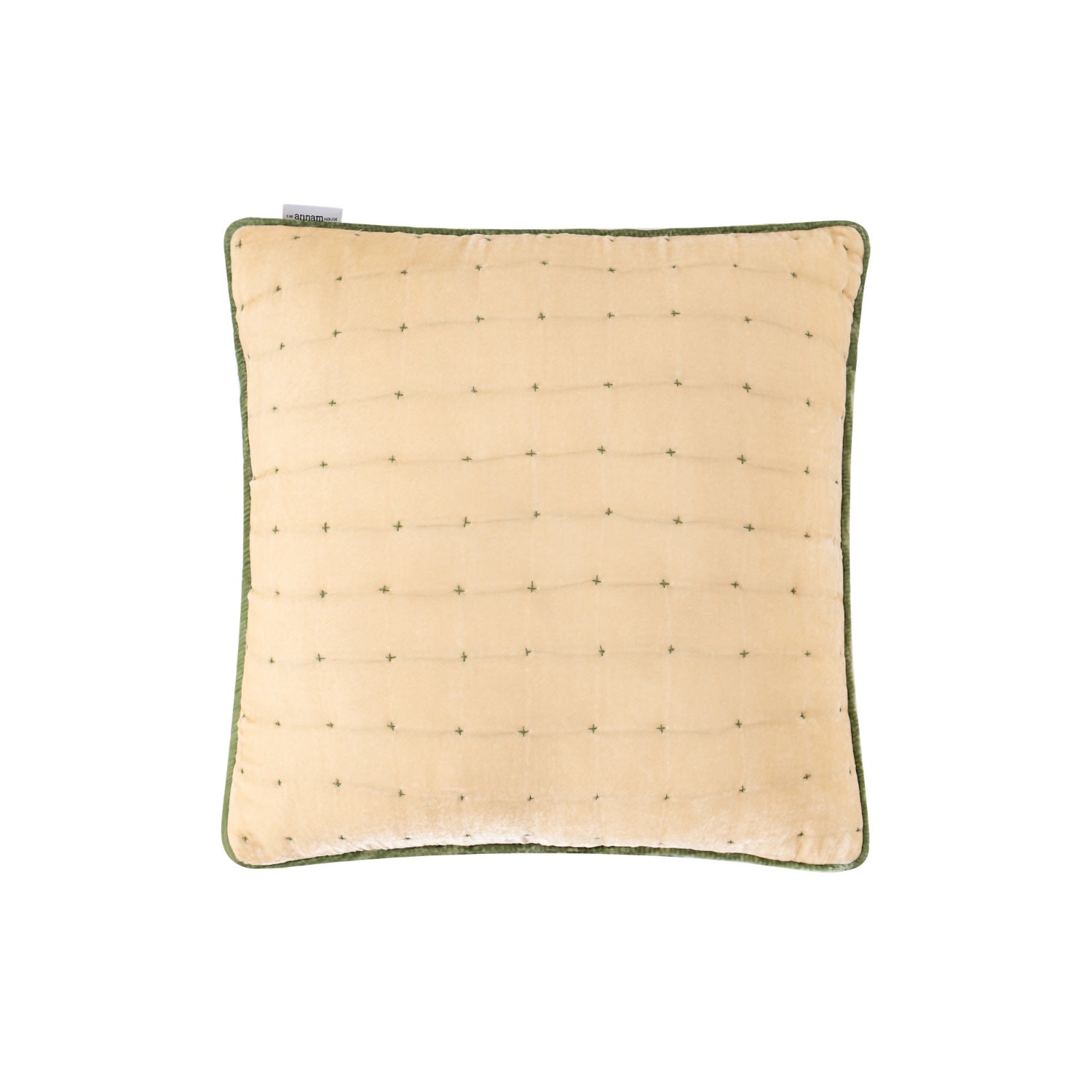 Hanoi Cushion - Sand X Green The Annam House