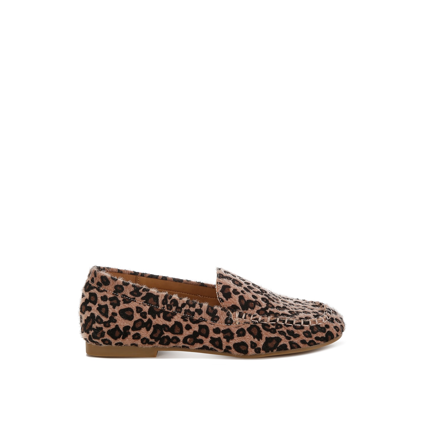 Rag & Co Women's Brown Paboa Leopard Print Flat Loafers In Leopard In Brown