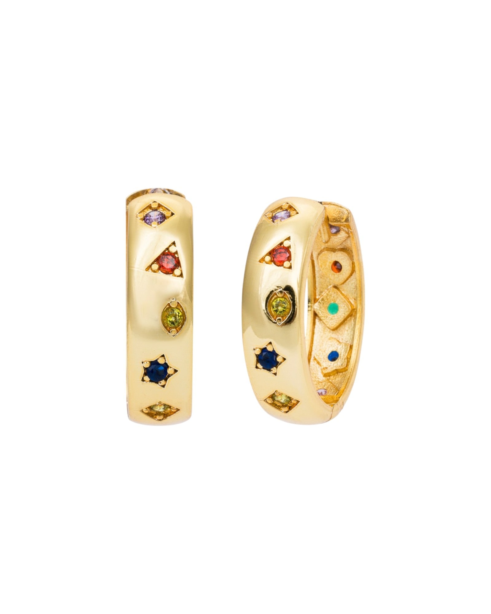 Kybele Studio Women's Gold Kaleidoscope Hoop Earrings