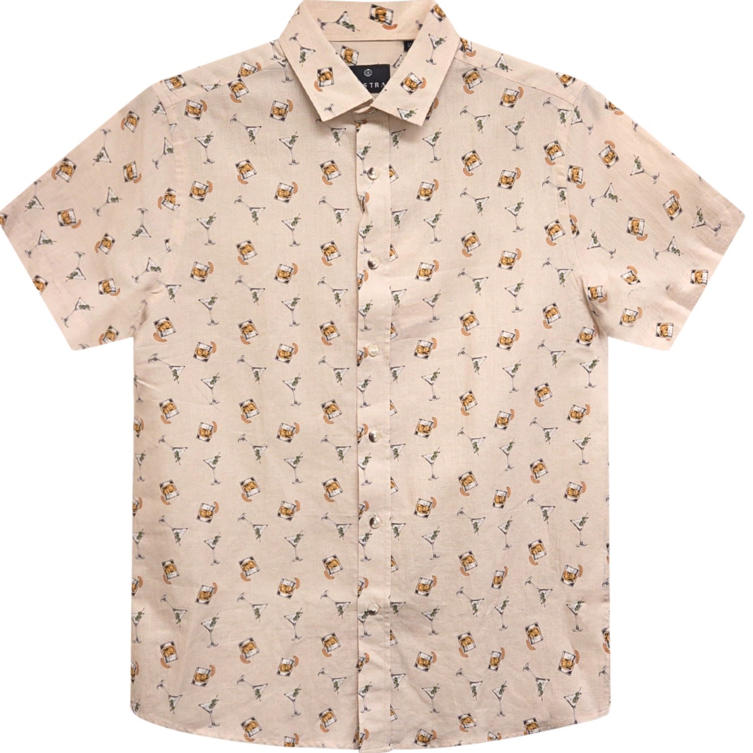 Vustra Men's Neutrals / Brown On The Rocks Button-down Print Shirt - Beige In Brown