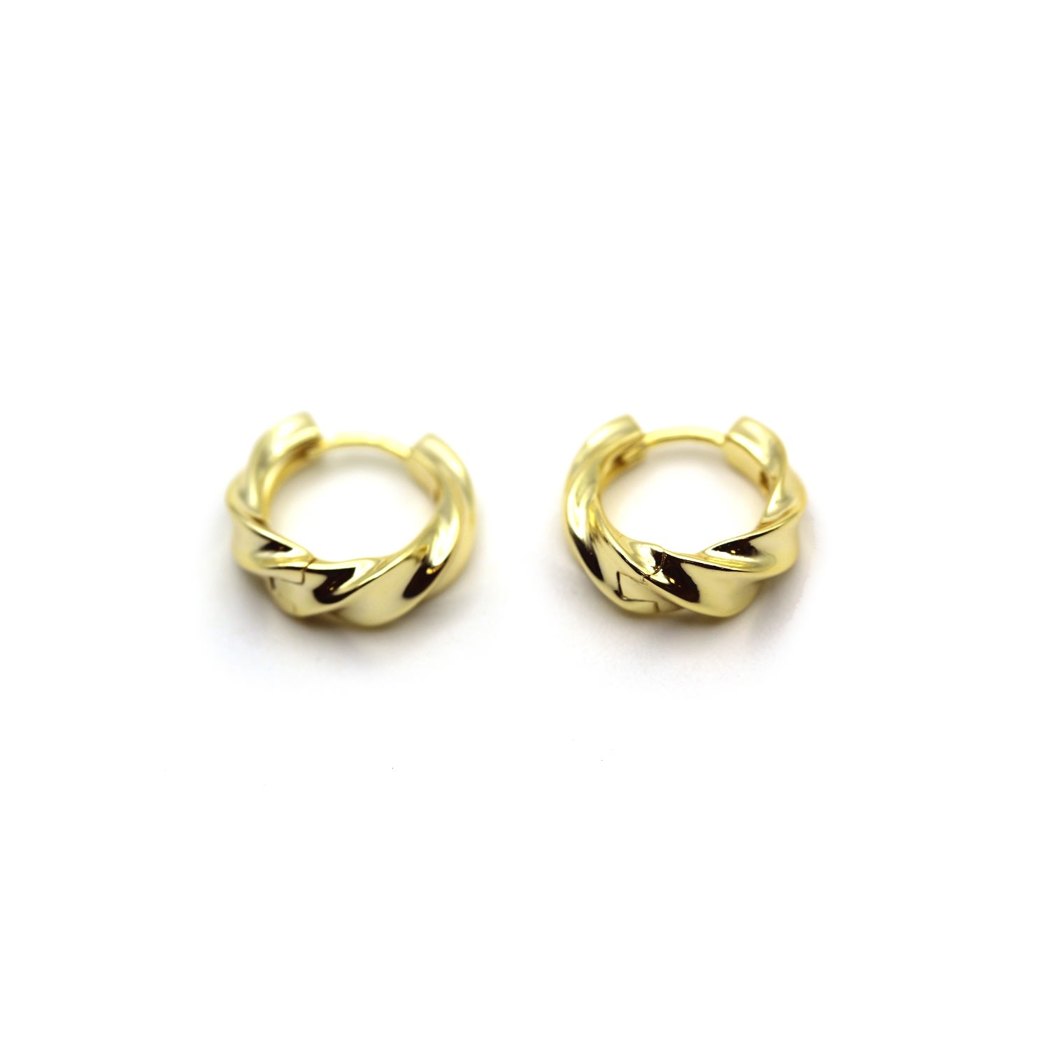 Women’s Handmade Twist Gold Hoop Earrings Vicstonenyc Fine Jewelry