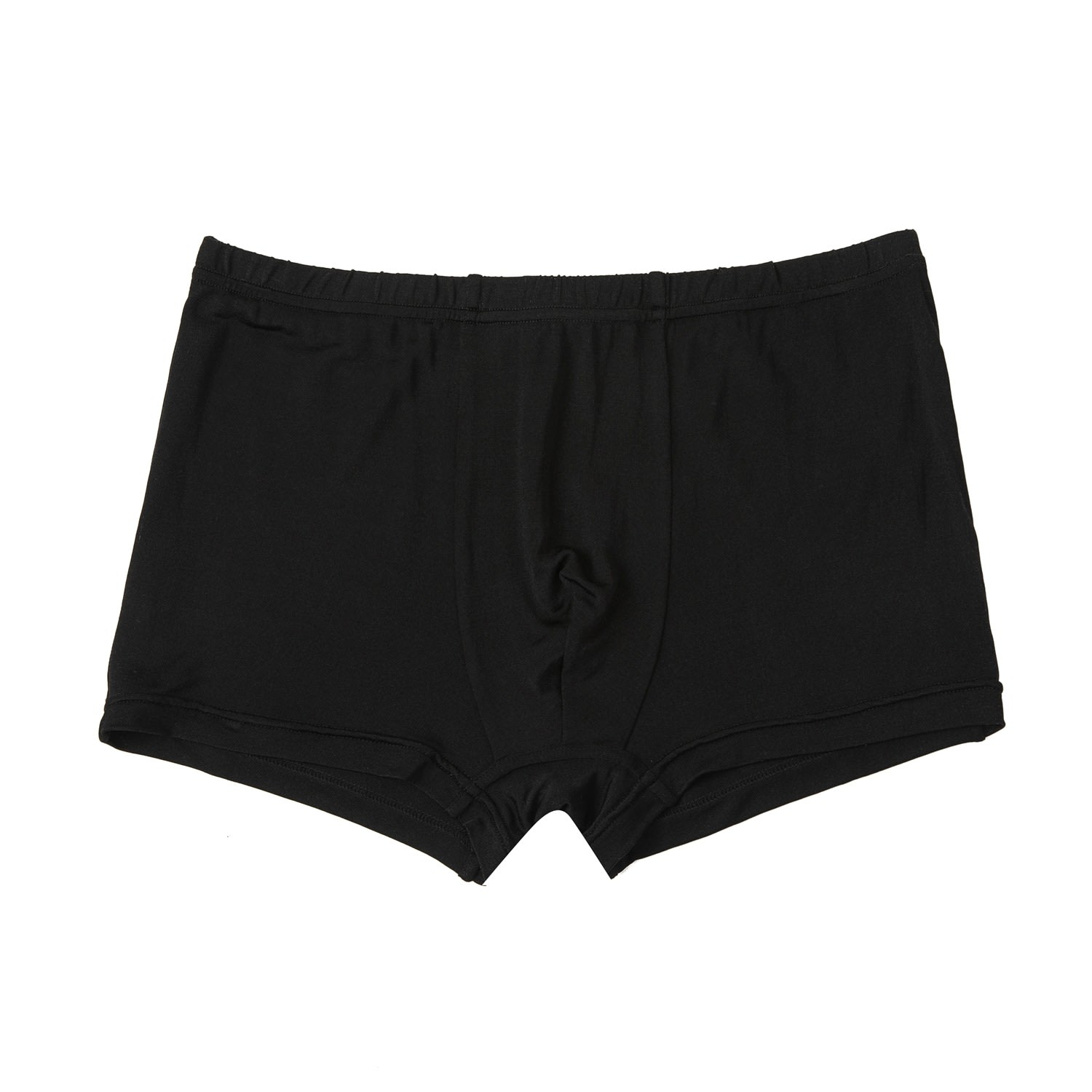 Soft Strokes Silk Knitted Silk Men Trunks In Black
