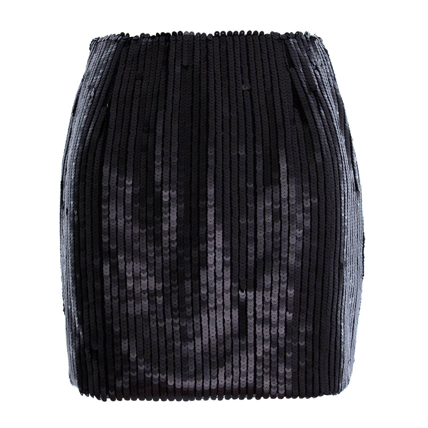 Concept A Trois Women's Black Short Sequined Skirt With Zipper In Black