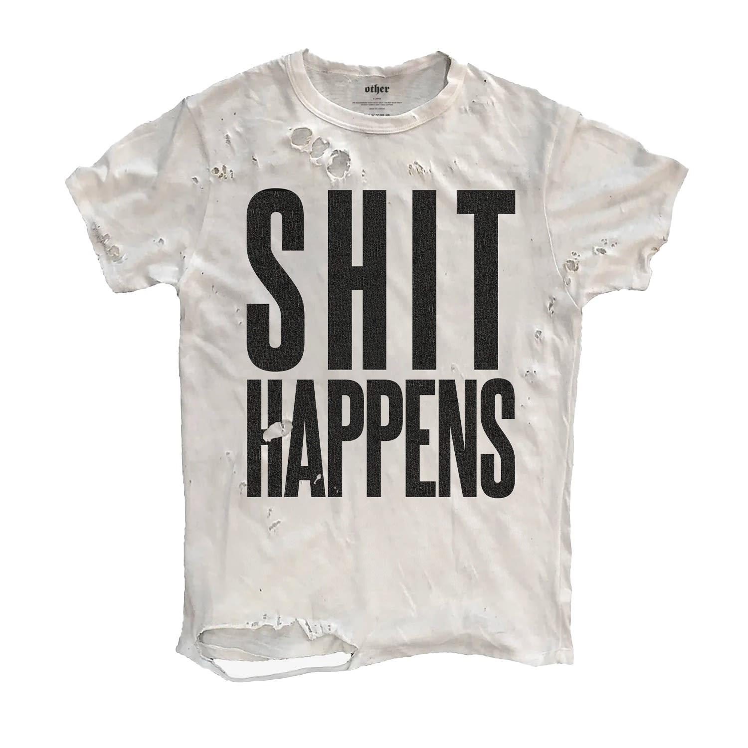 Women’s Shit Happens - Thrasher T-Shirt - White Medium OTHER UK