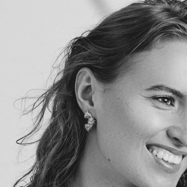 GUCCI STERLING SILVER ANGEL WINGS EARRINGS