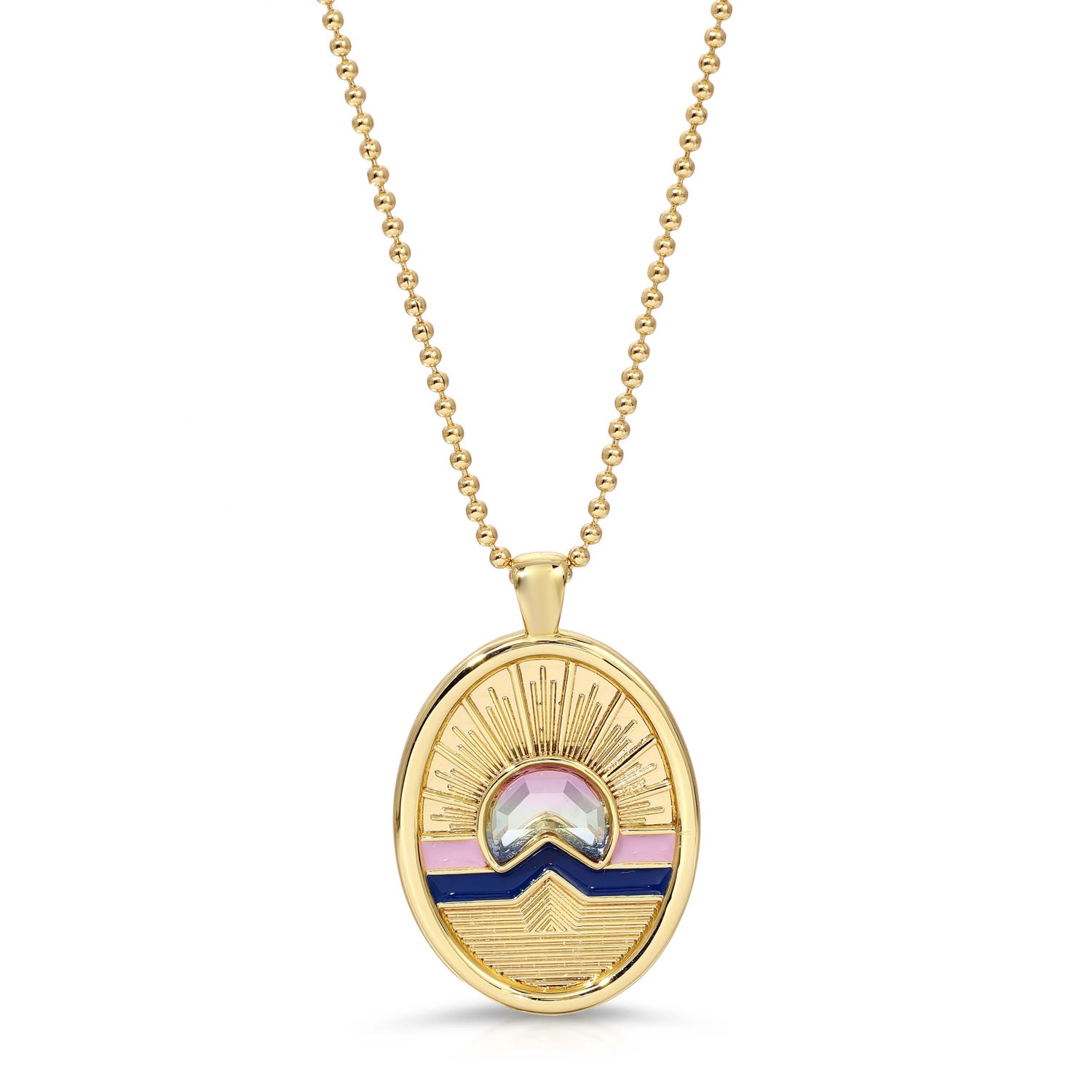 Women’s Tequila Sunrise Enamel Necklace - Twilight Glamrocks Jewelry