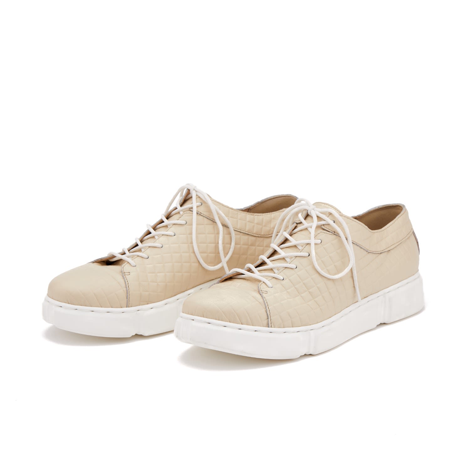 Mas Laus Men's Neutrals / White Luxury Sneakers Paris, Cream And White In White