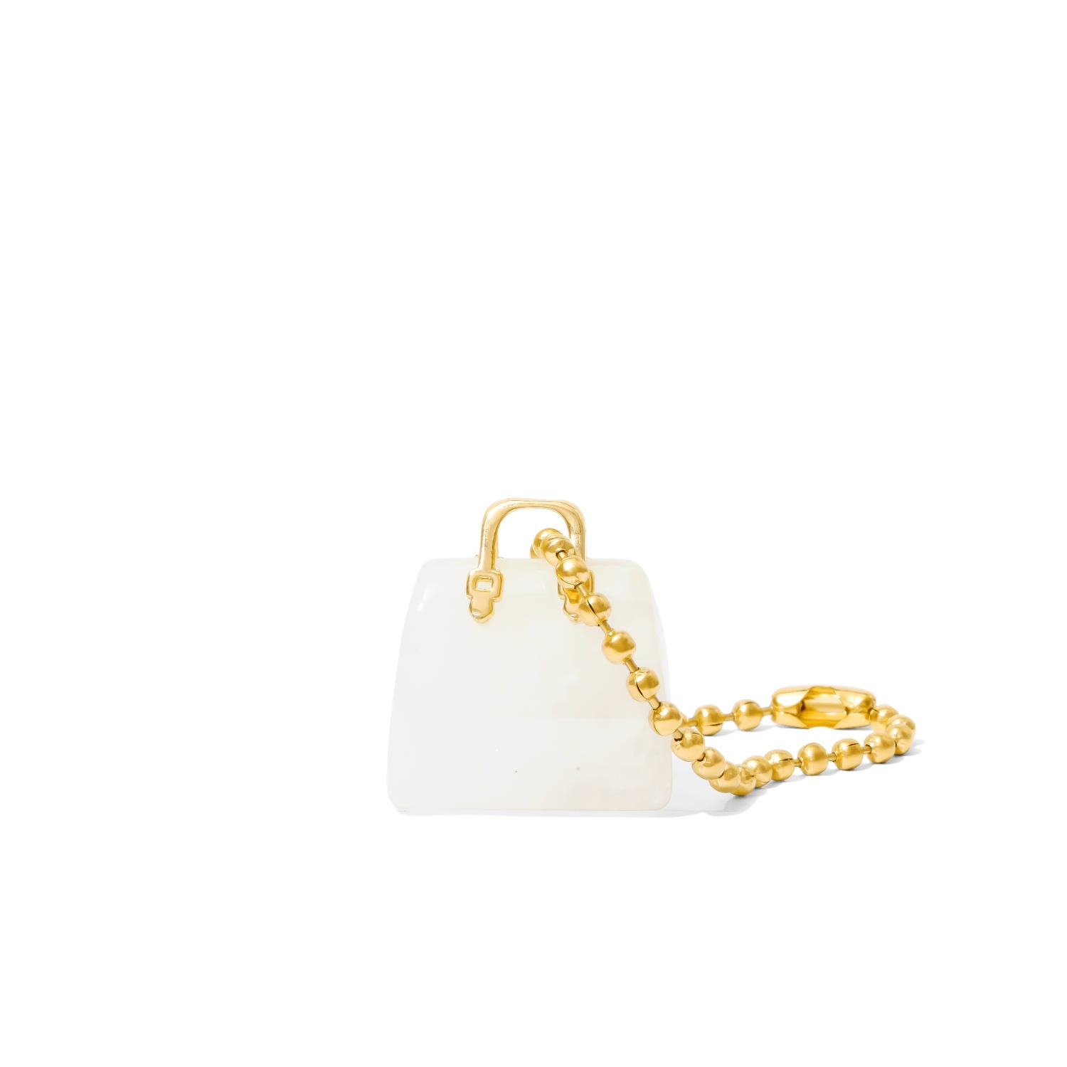 Already Mine Ny Women's White / Gold Quartz Handbag Charm – Clarity & Manifestation