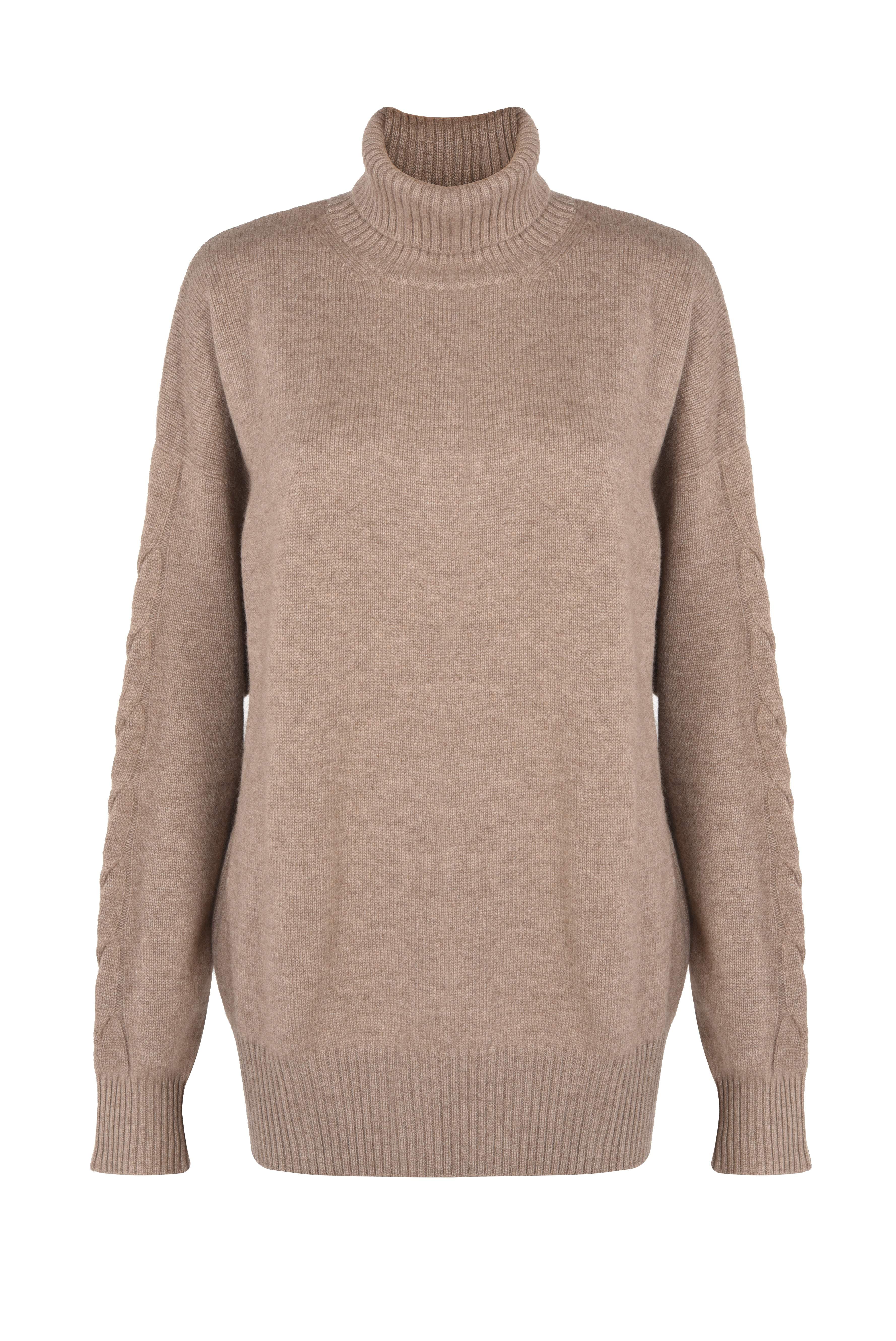 Justlove Women's Cashmere Sweater Braidy Brown In Brown