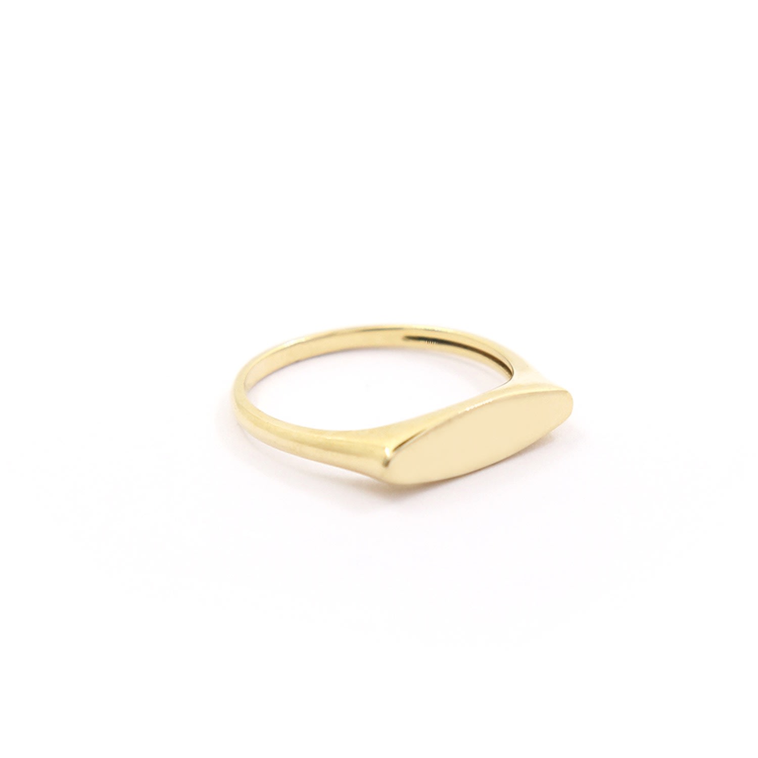 Women’s Sold Gold Sydney Long Oval Signet Ring Gosia Orlowska