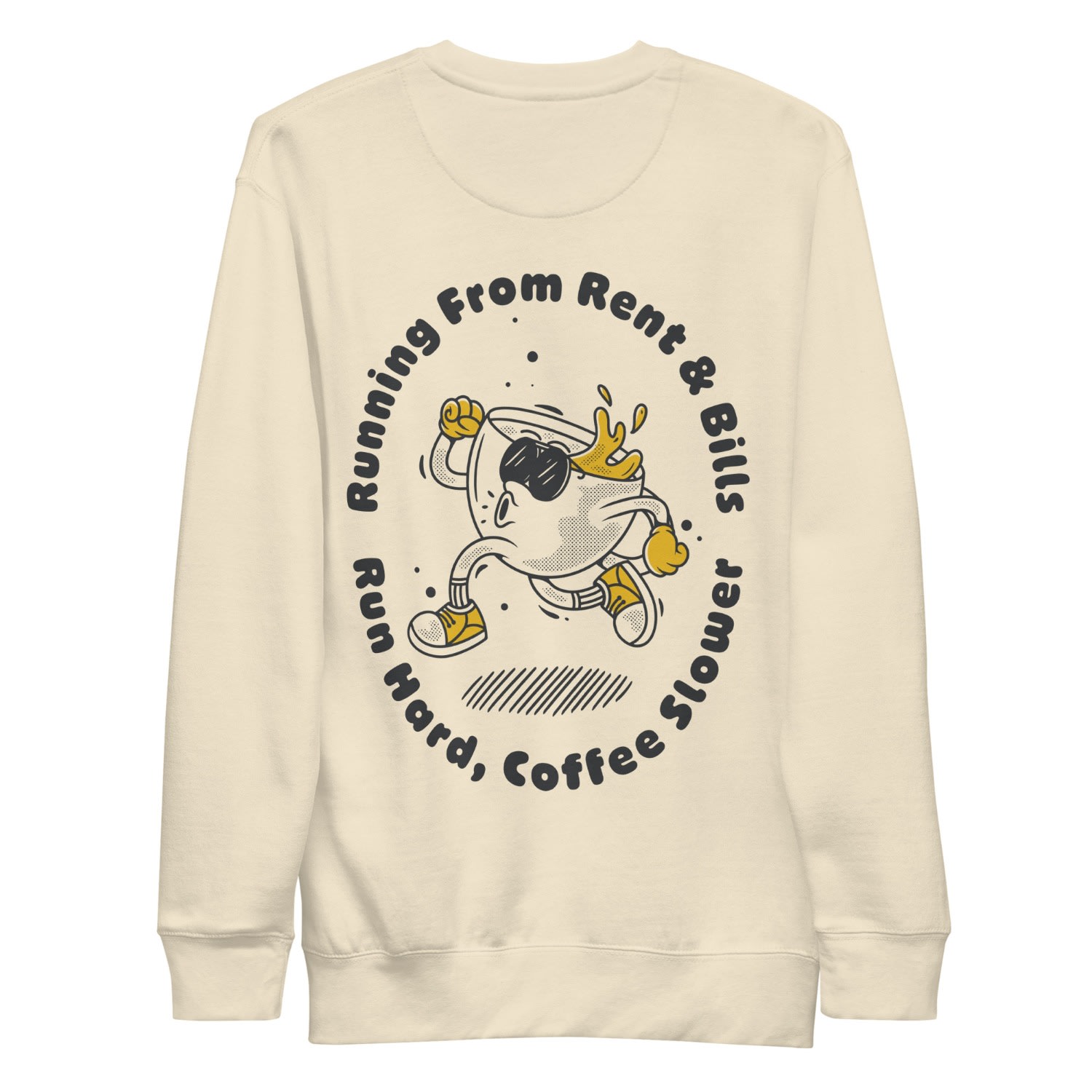 Anchor & Crew Neutrals Bone Gustatory Coffee Over Bills Cotton Blend Embroidered Sweatshirt - Women In Brown/white