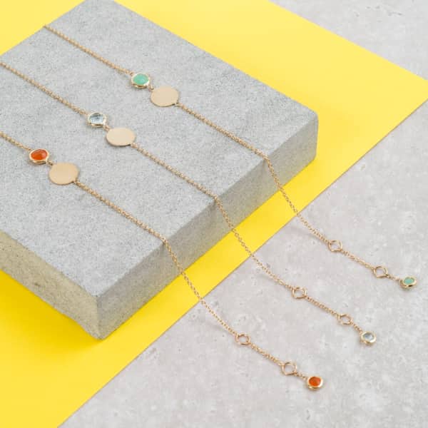 Auree Jewellery Bali 9ct Gold June Birthstone Bracelet Moonstone In Bracelet