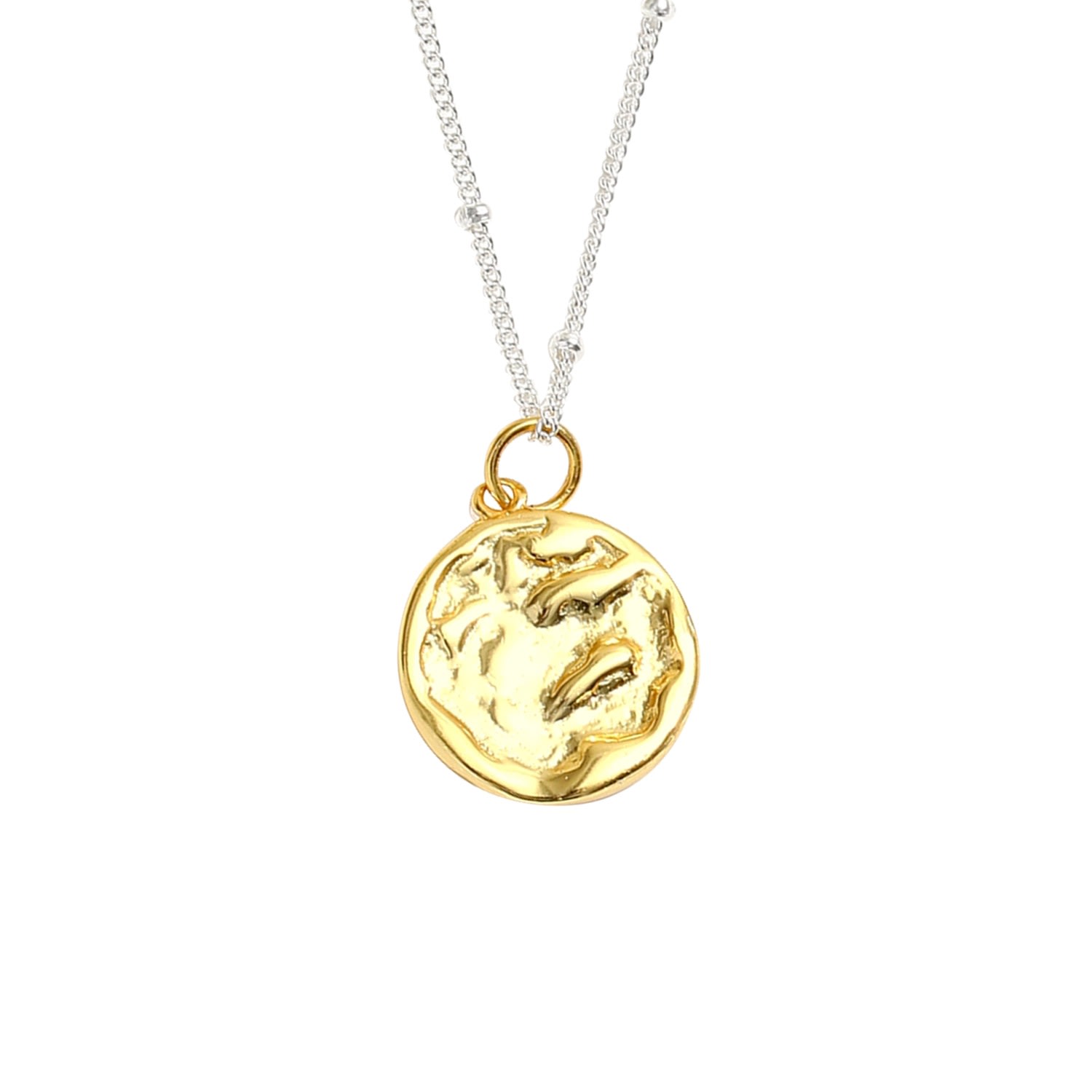 Women’s Molten Gold Vermeil Coin Pendant Necklace Classicharms