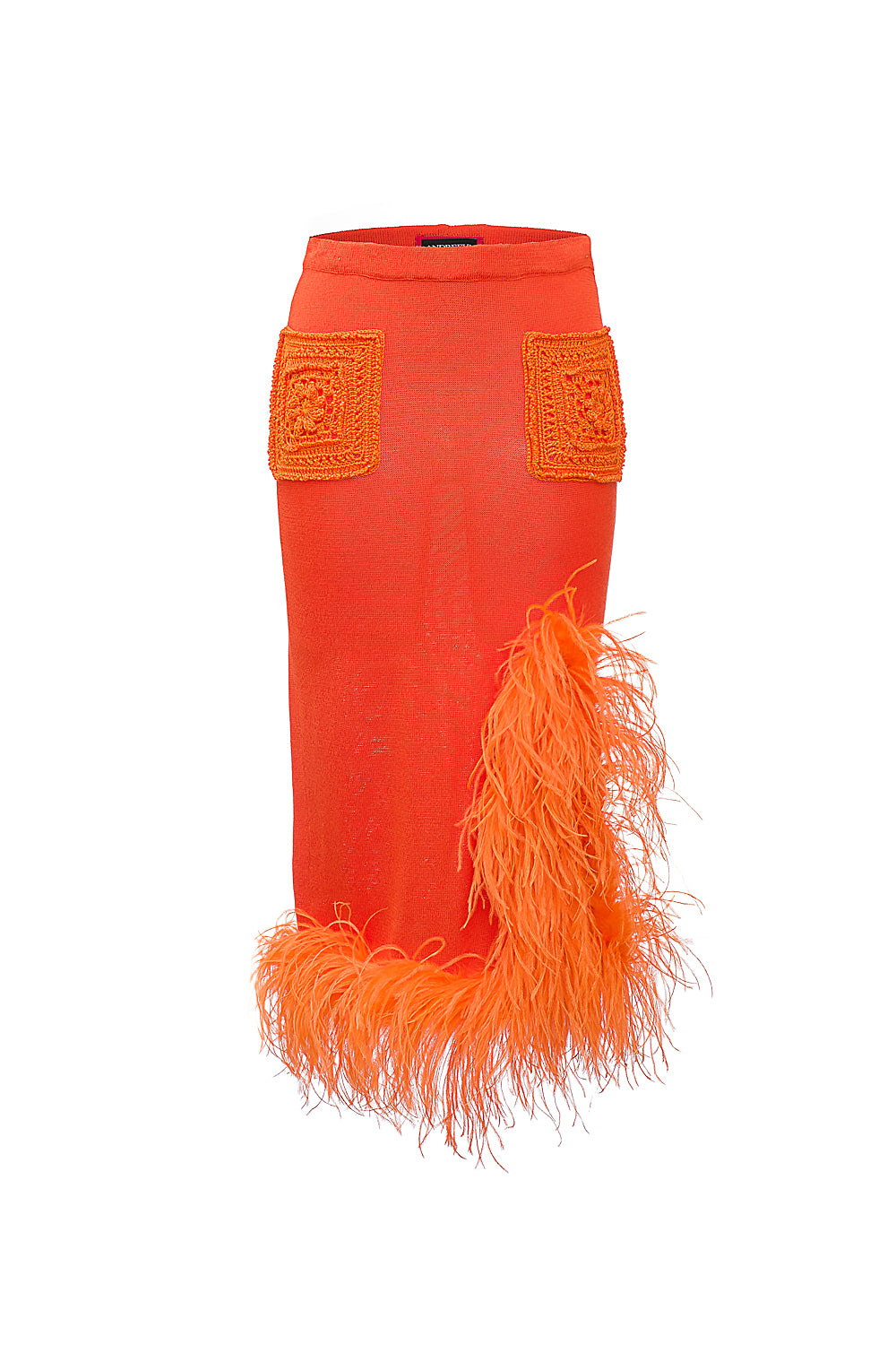 Women’s Yellow / Orange Orange Knit Skirt-Dress Small Andreeva