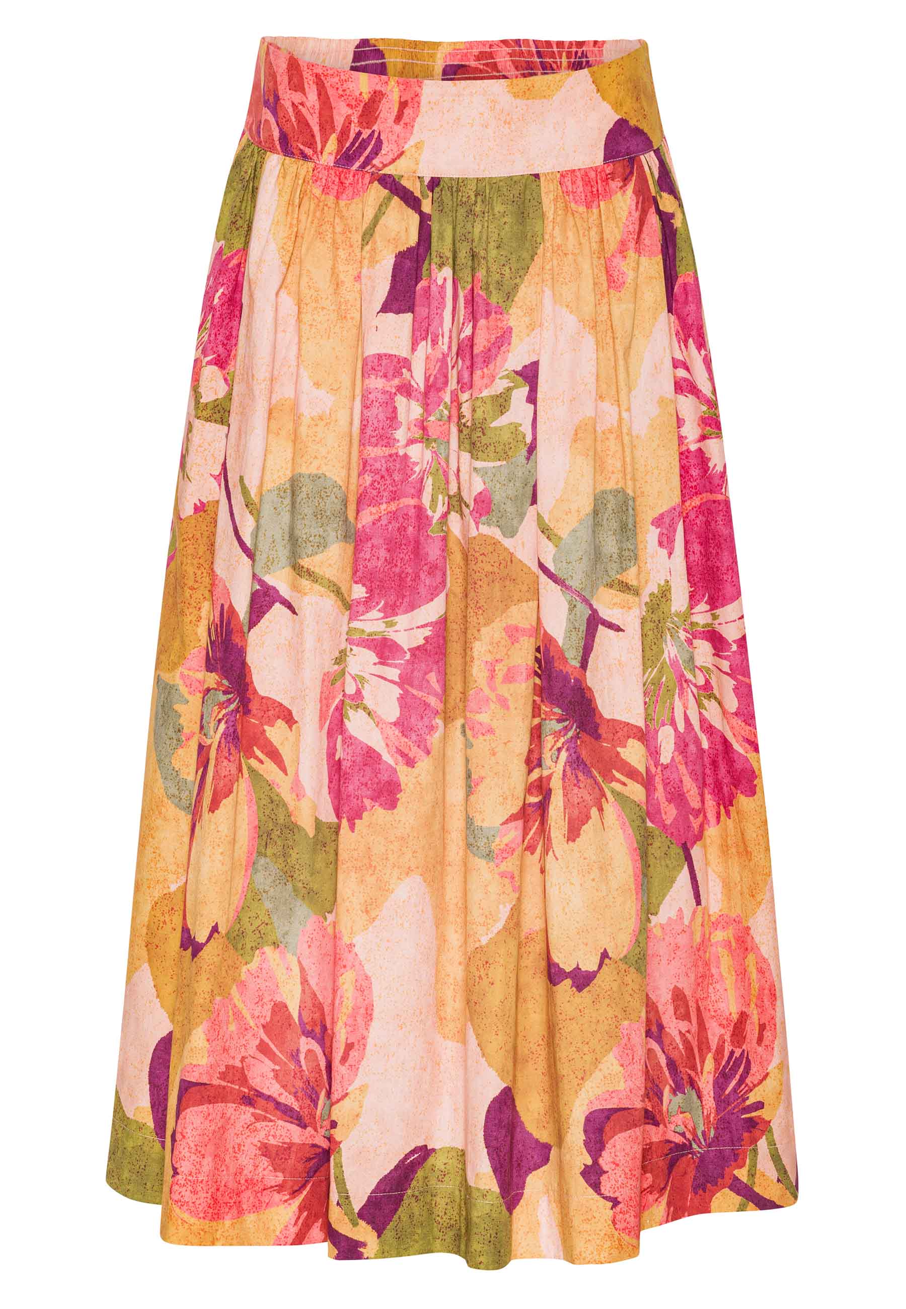 Grobund Women's  Mette Skirt - The Long One With Big Flowers