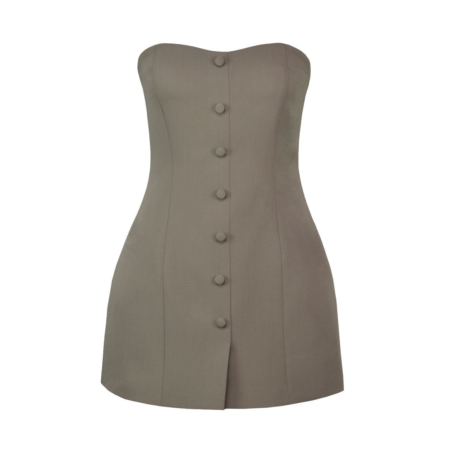 Guaja. Studio Women's Neutrals Jagger Strapless Mini Dress - Taupe