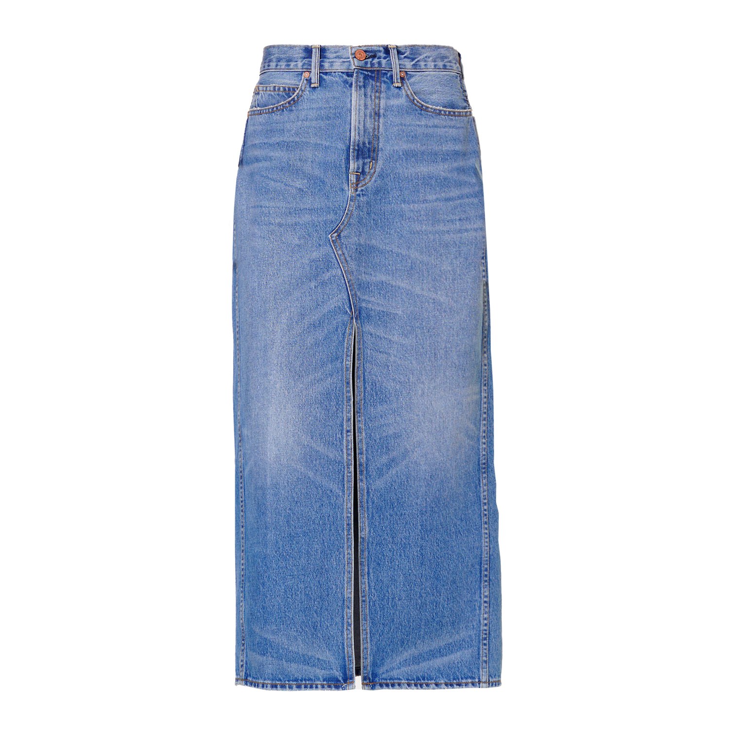 Noend Denim Women's Blue Jackie Classic Denim Maxi Skirt In Charlotte In Blue