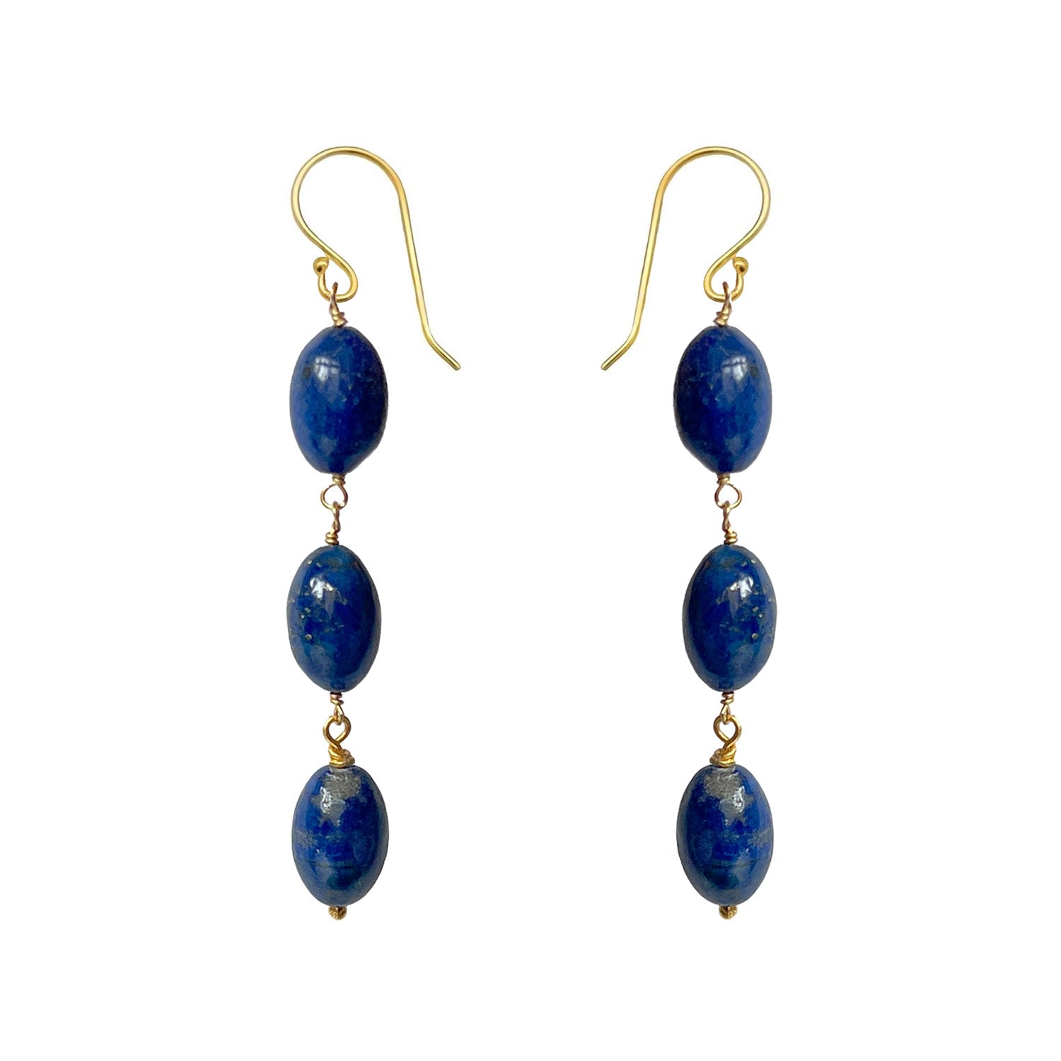 Women’s Blue Drop Lapis Lazuli Earrings Mirabelle Jewellery