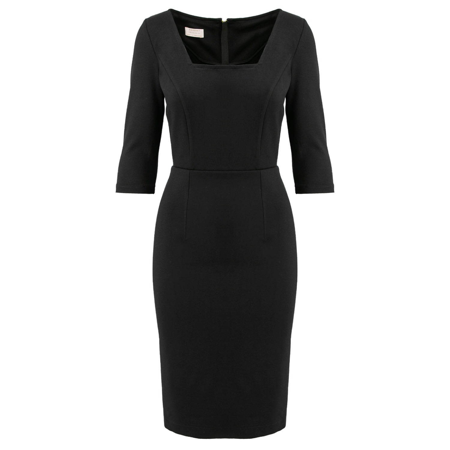 Women’s Kensington Zipped Jersey Midi Dress In Black Extra Small Roserry