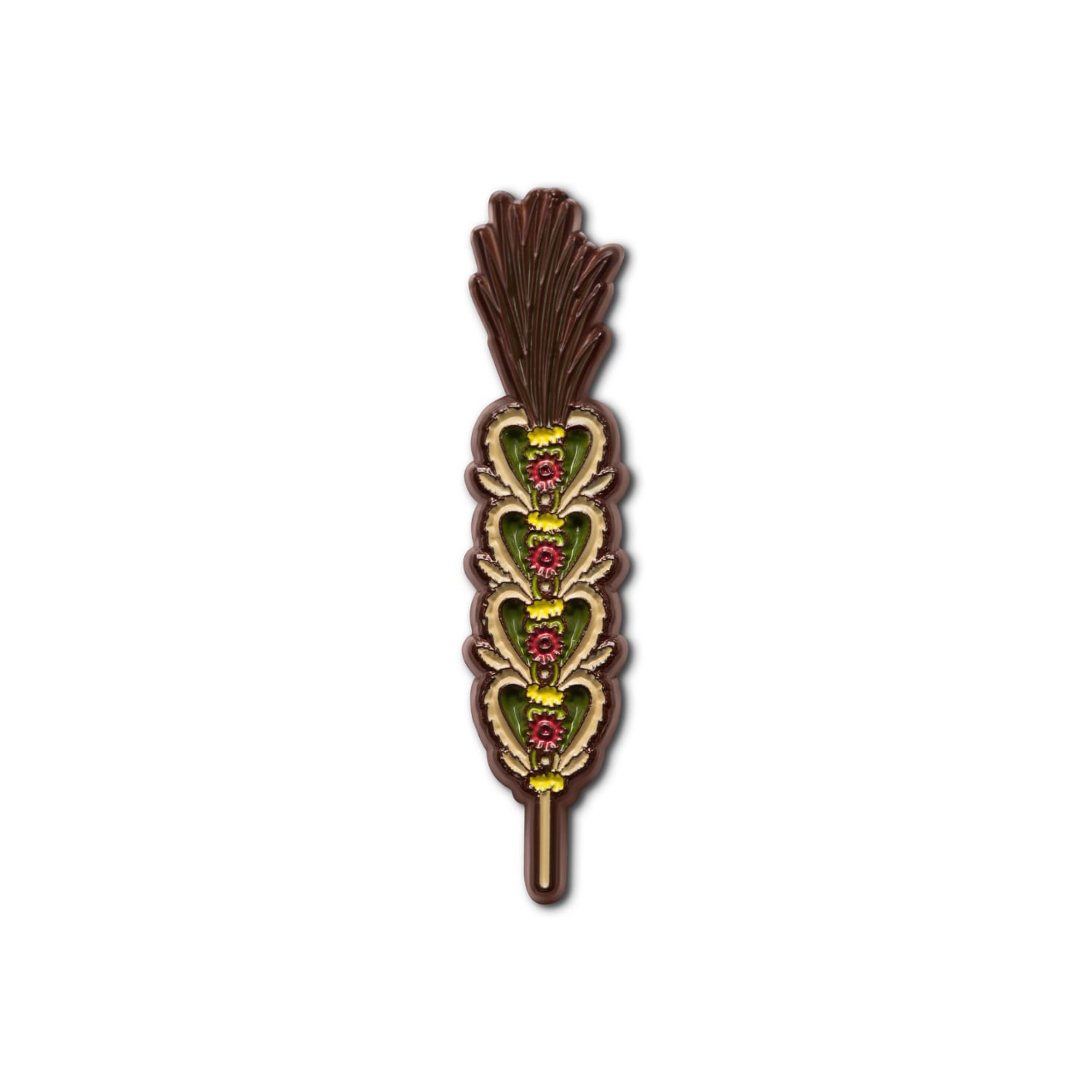 Make Heads Turn Women's Brown / Yellow Enamel Pin Verba In Multi