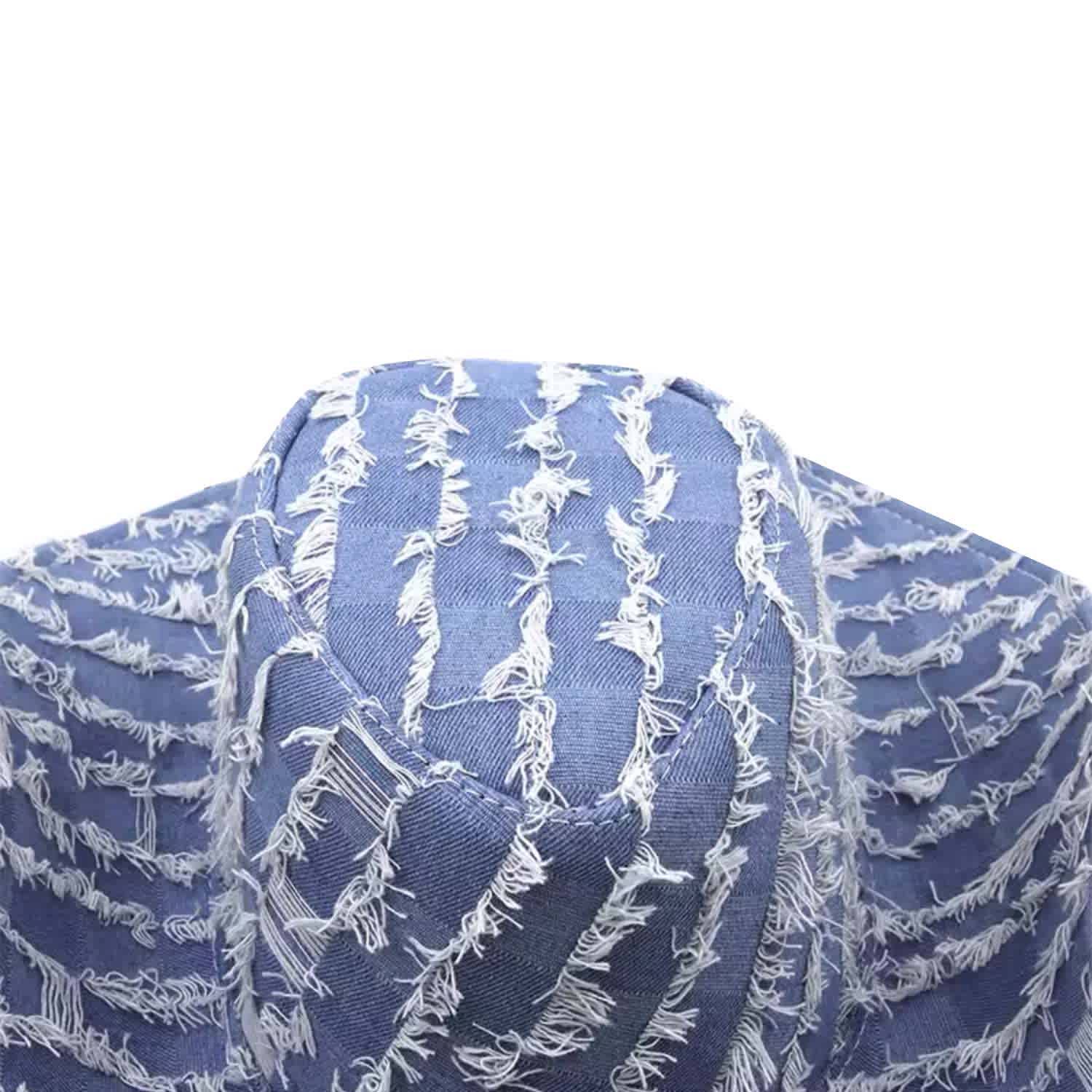 Frayed Denim Cowboy Hat | Chanel Joan Elkayam | Wolf & Badger display picture 3
