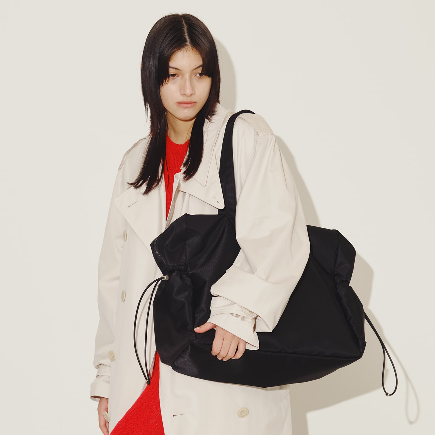 Hybrid Tote Shoulder Bag - Black | HAH ARCHIVE | Wolf & Badger