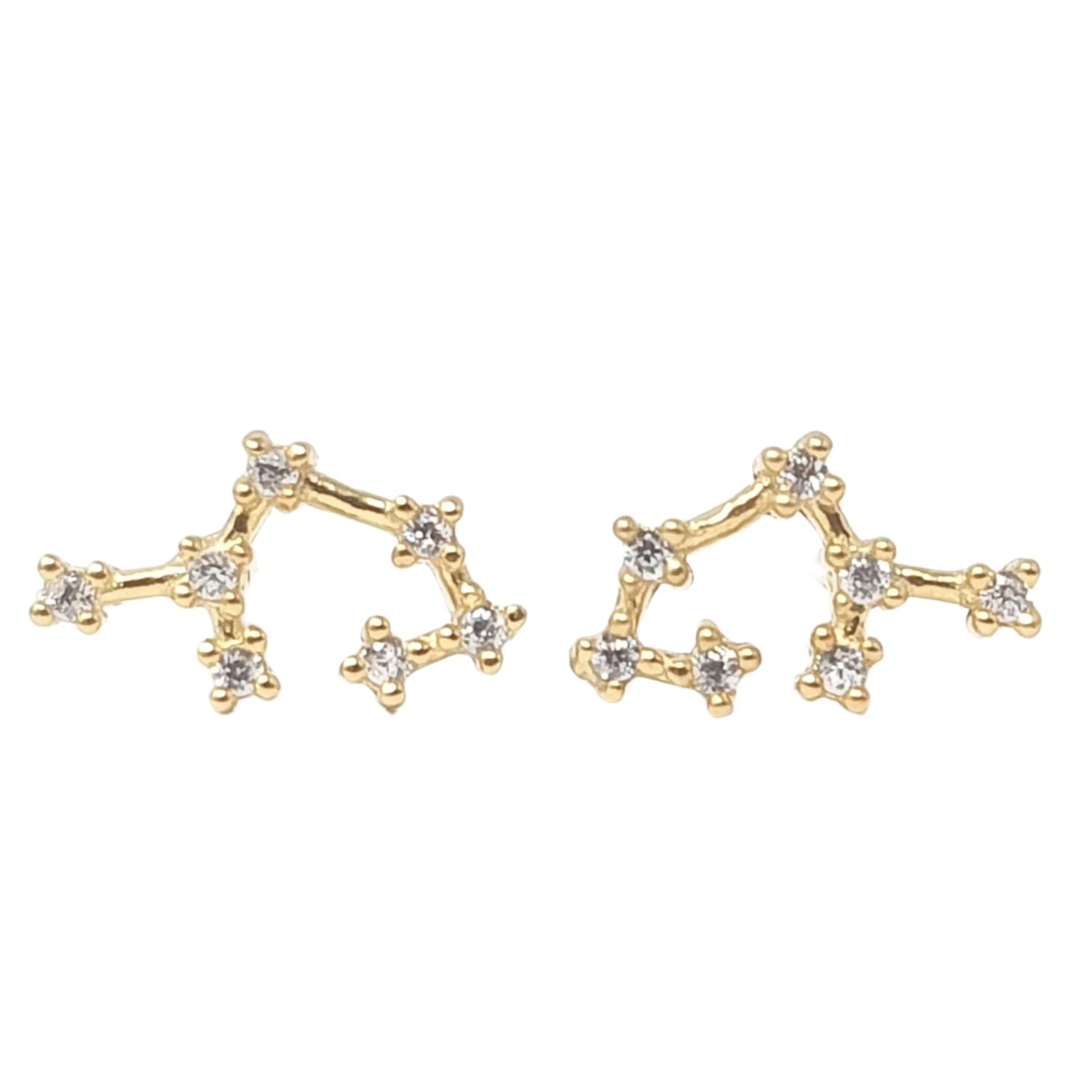 Harfi Women's Gold Sagittarius Star Sign Constellation Astrology Tiny Earrings In Gold