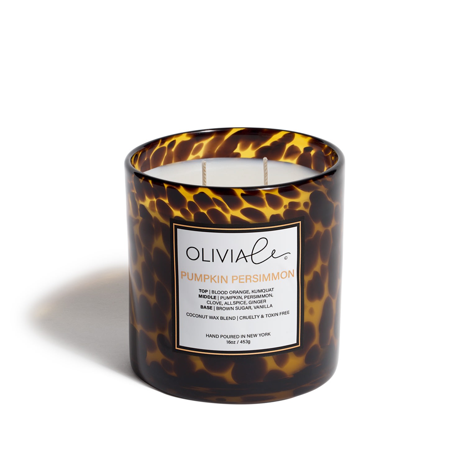 Brown Pumpkin Persimmon Tortoise Candle Olivia Le