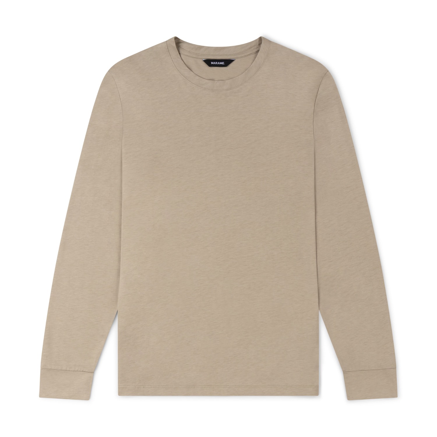 Marame Men's Neutrals Lyocell Blend Long Sleeve Logo T-shirt - Canyon Clay