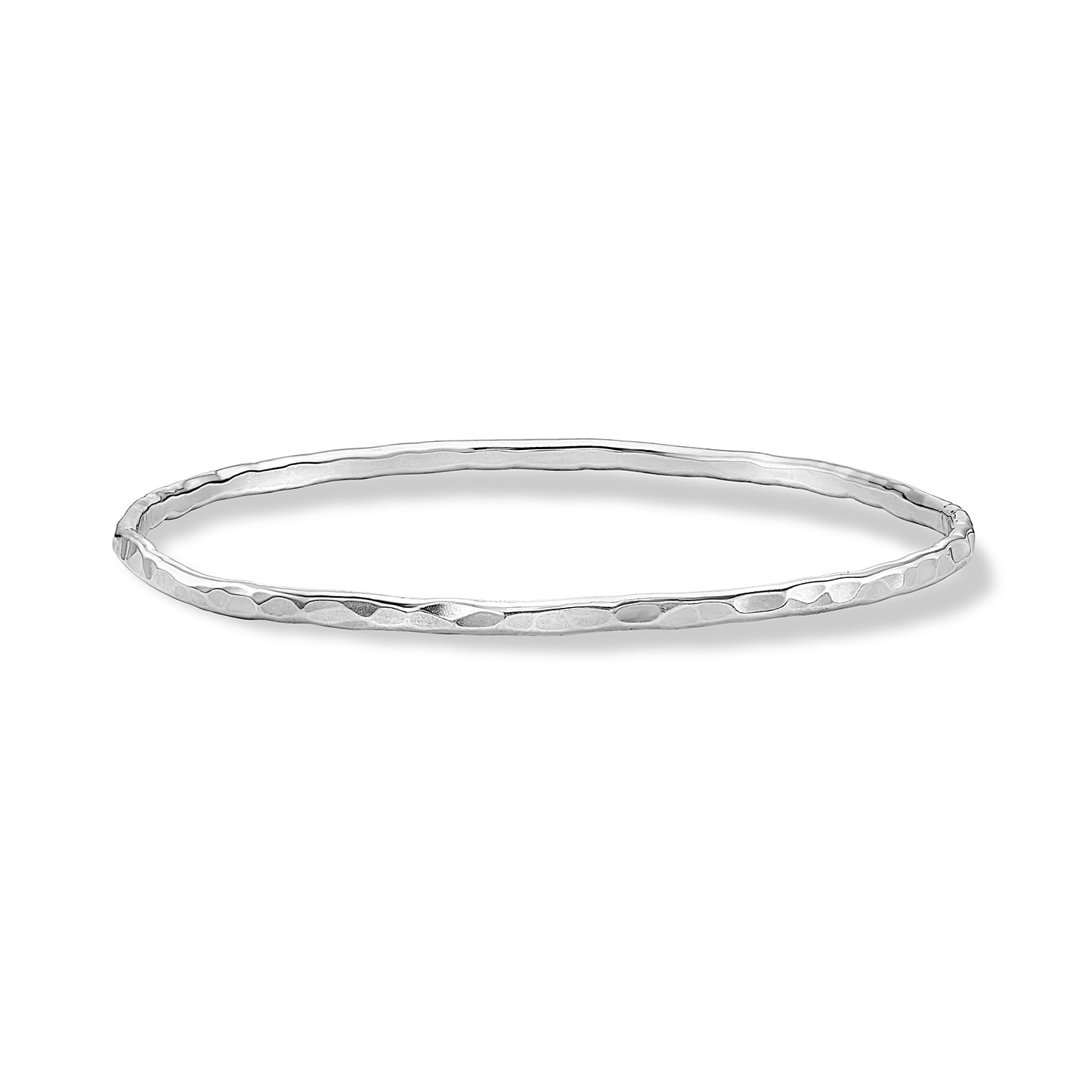 Dower & Hall Hammered Nomad Bangle In Silver