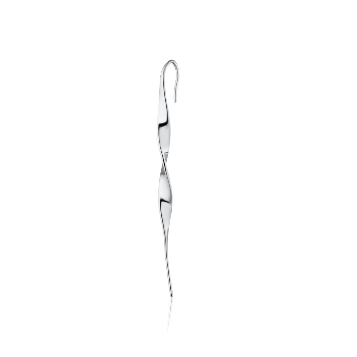 Scream Pretty Women's Sterling Silver Ribbon Ear Crawler