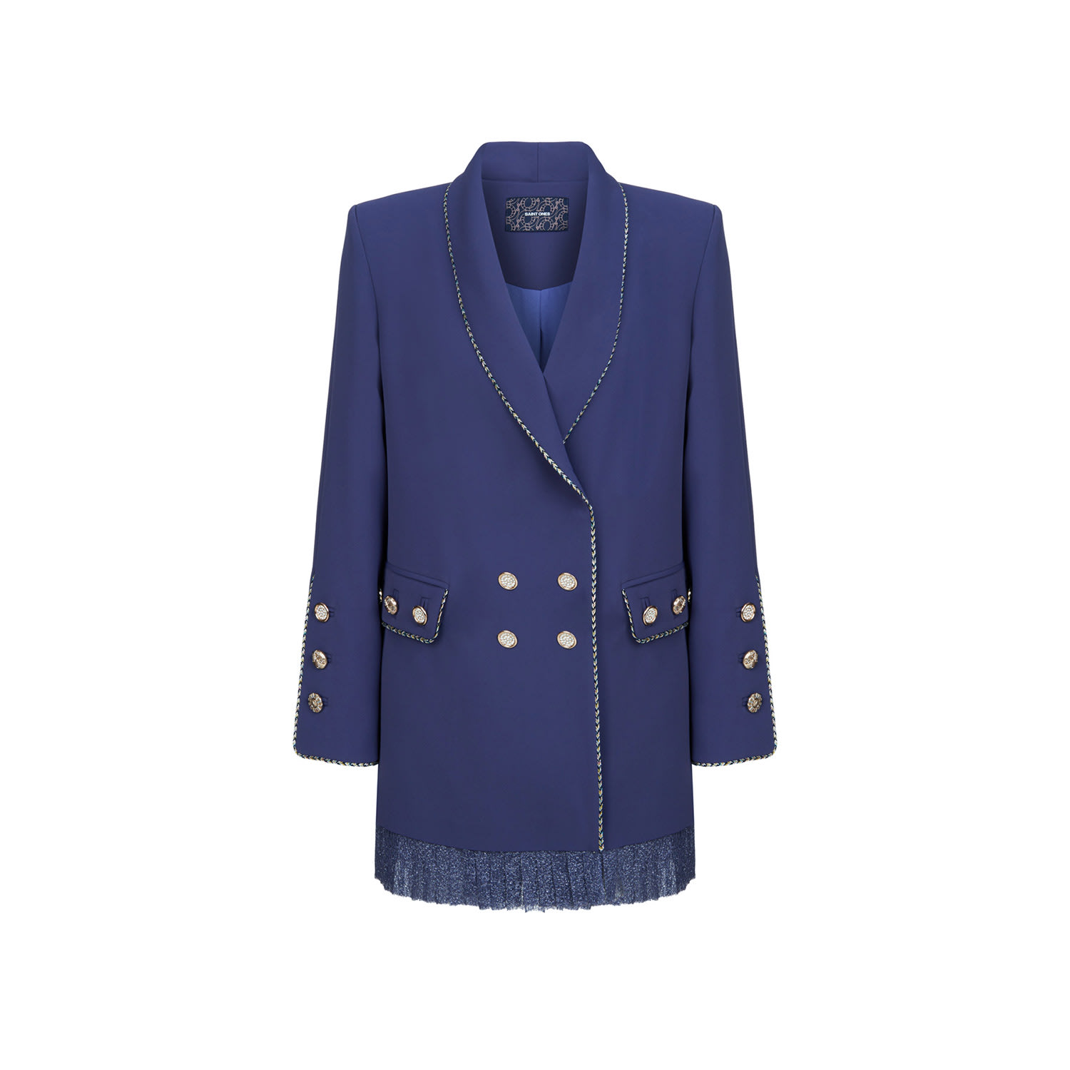 Women's Purple Abell Dress İn İndigo | Extra Small | Saint Ones