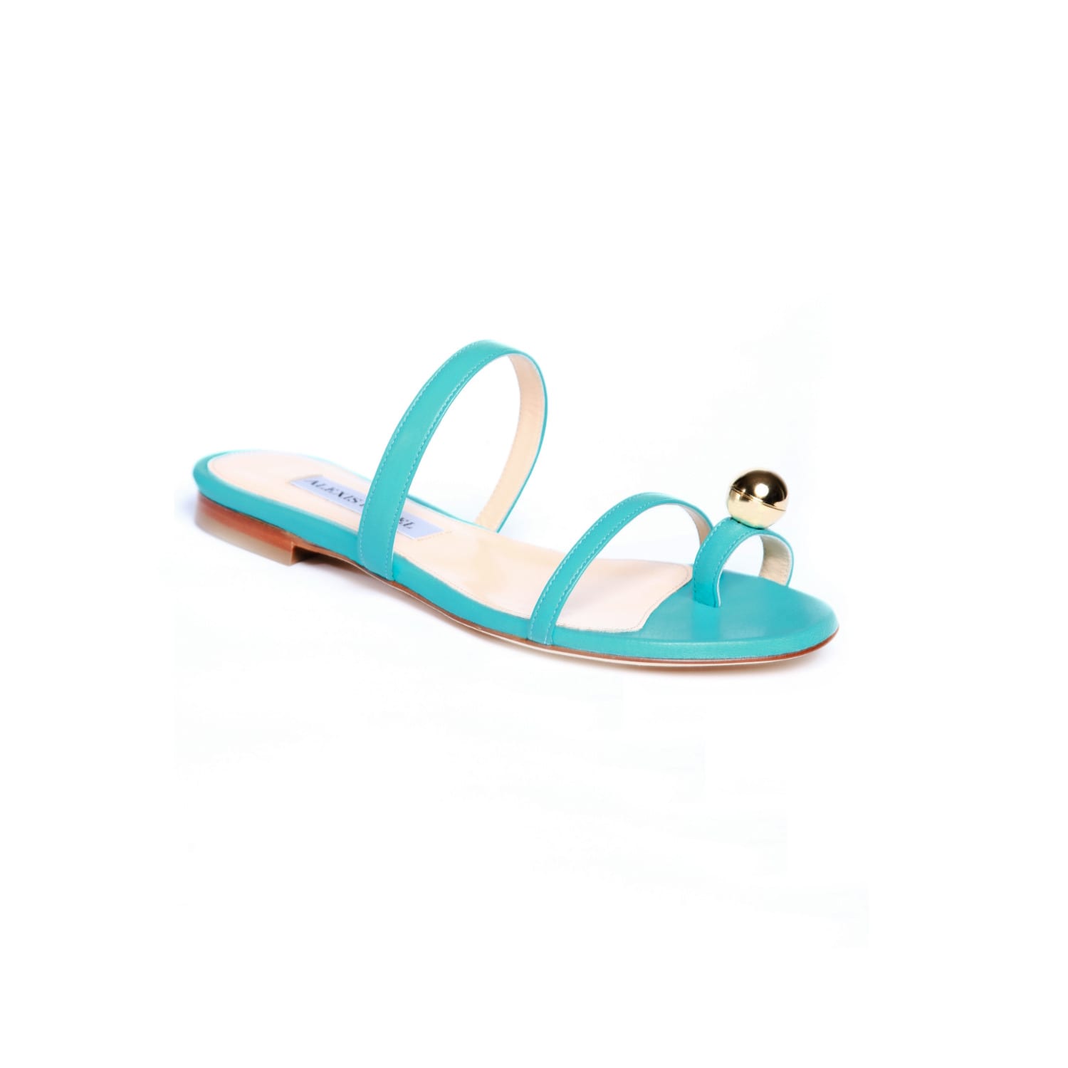 blue leather sandals