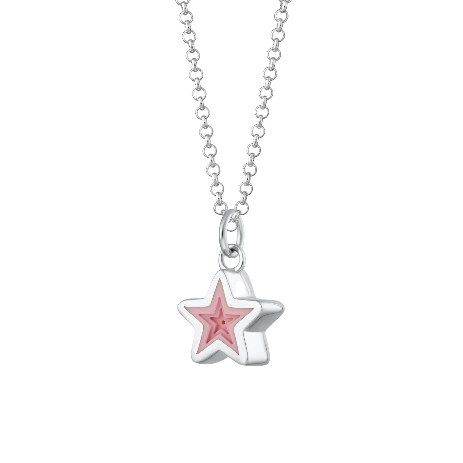 Women’s Pink / Purple / Silver Sterling Silver Geometric Pink Star Charm Necklace Lily Charmed