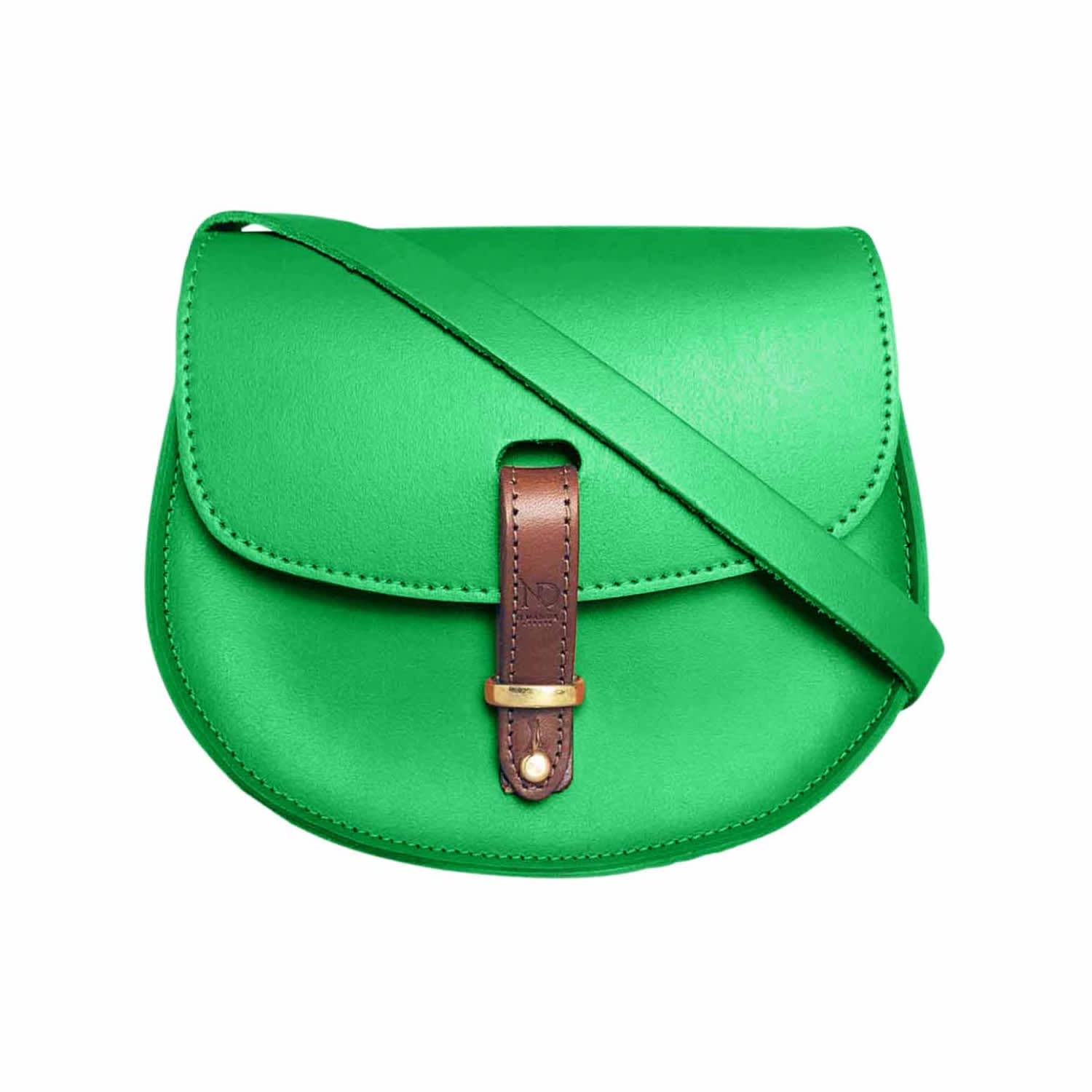 green leather crossbody bag