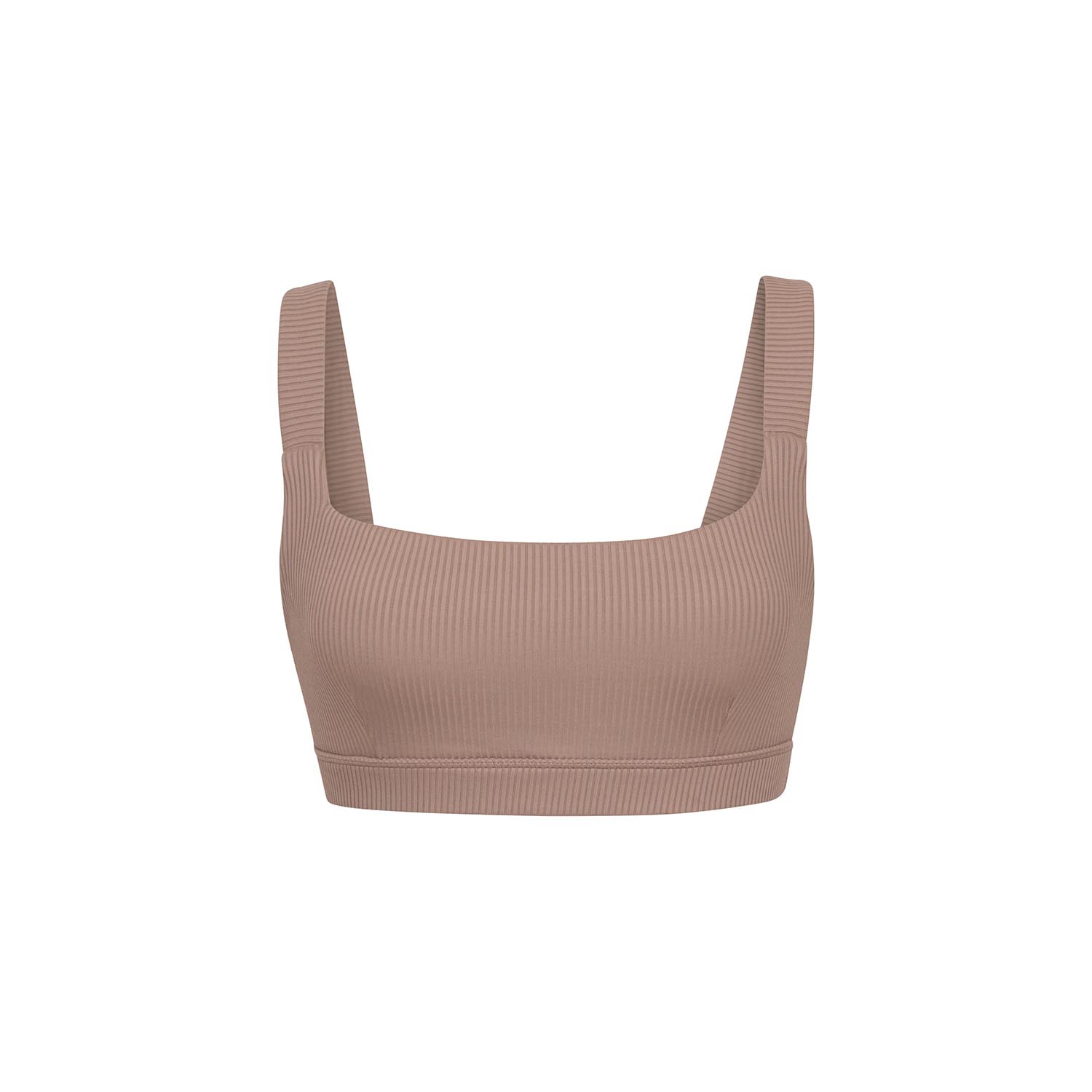 Women’s Renew Rib Square Neck Bra - Neutrals Medium Losano