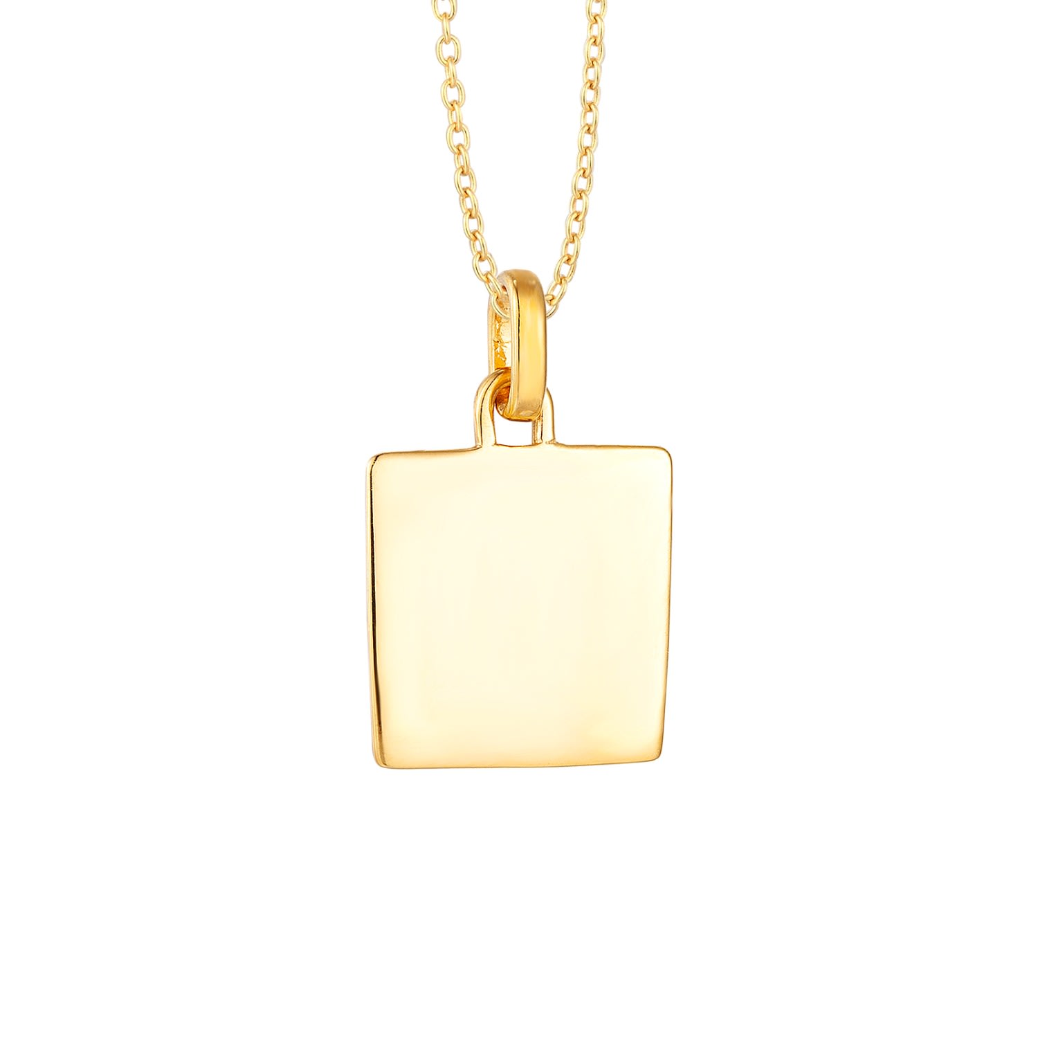 Women’s 22Ct Gold Vermeil Square Pendant Seol + Gold