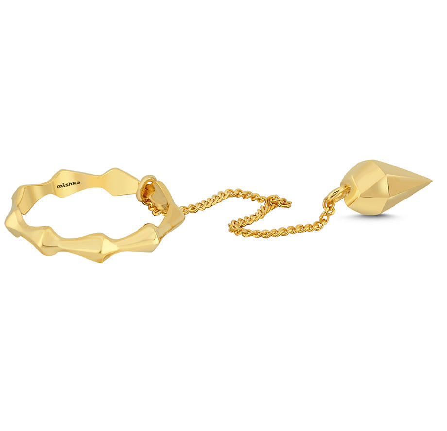 Mishka Women's Tricky Gold Vermeil Pendant Ring In Gold