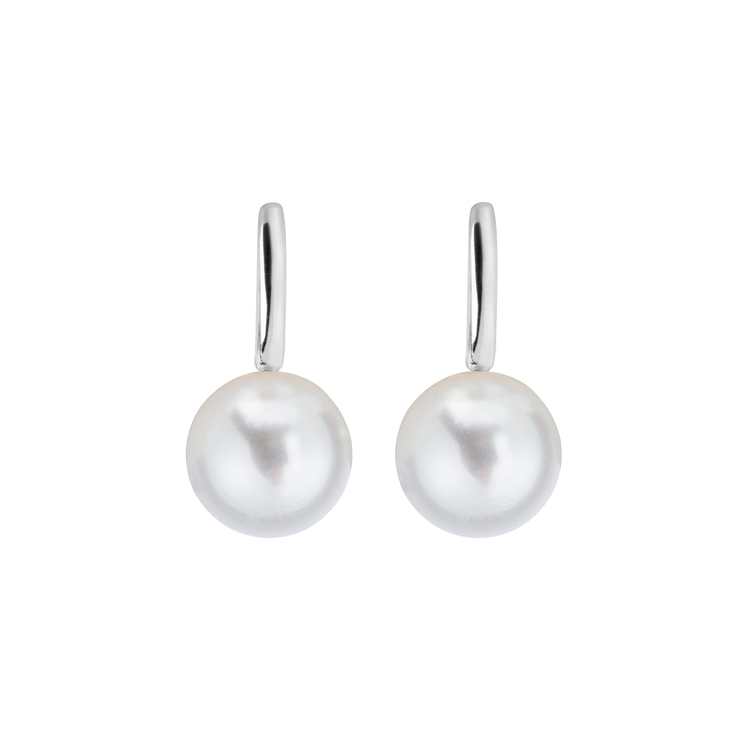 Women’s Silver / White Aetis X Large Pearl Hoop Earrings - Silver Ora Pearls