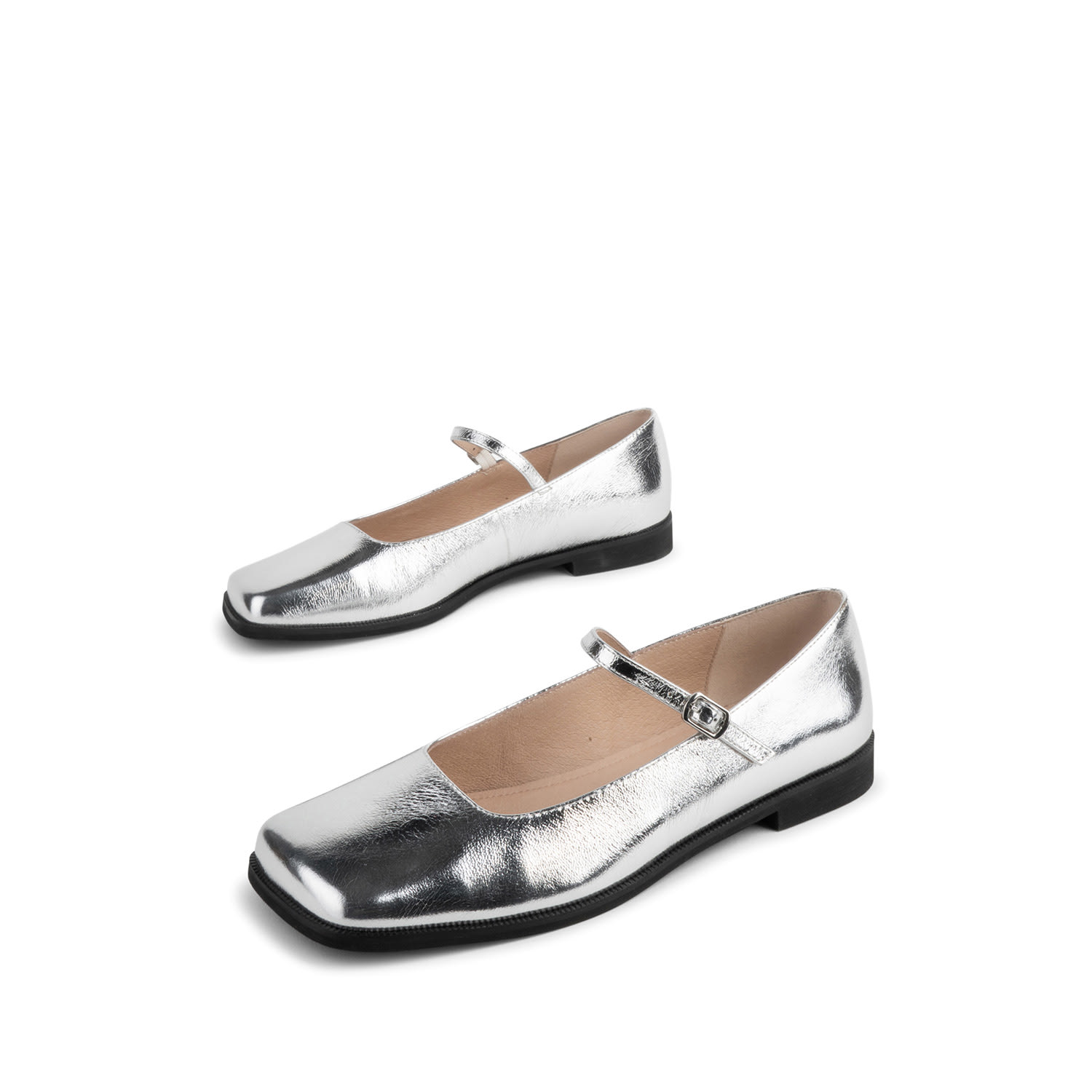 Intentionally Blank Women's Saturn Square Toe Mary Jane-silver In Silver