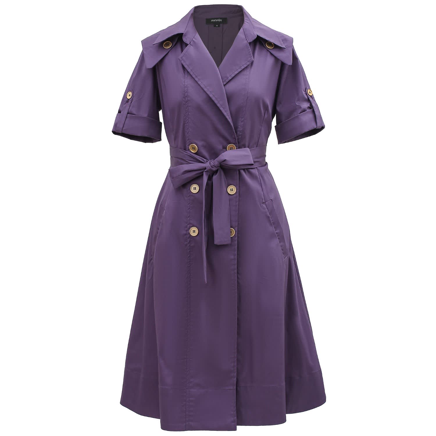 Cotton Trench Sheath Dress