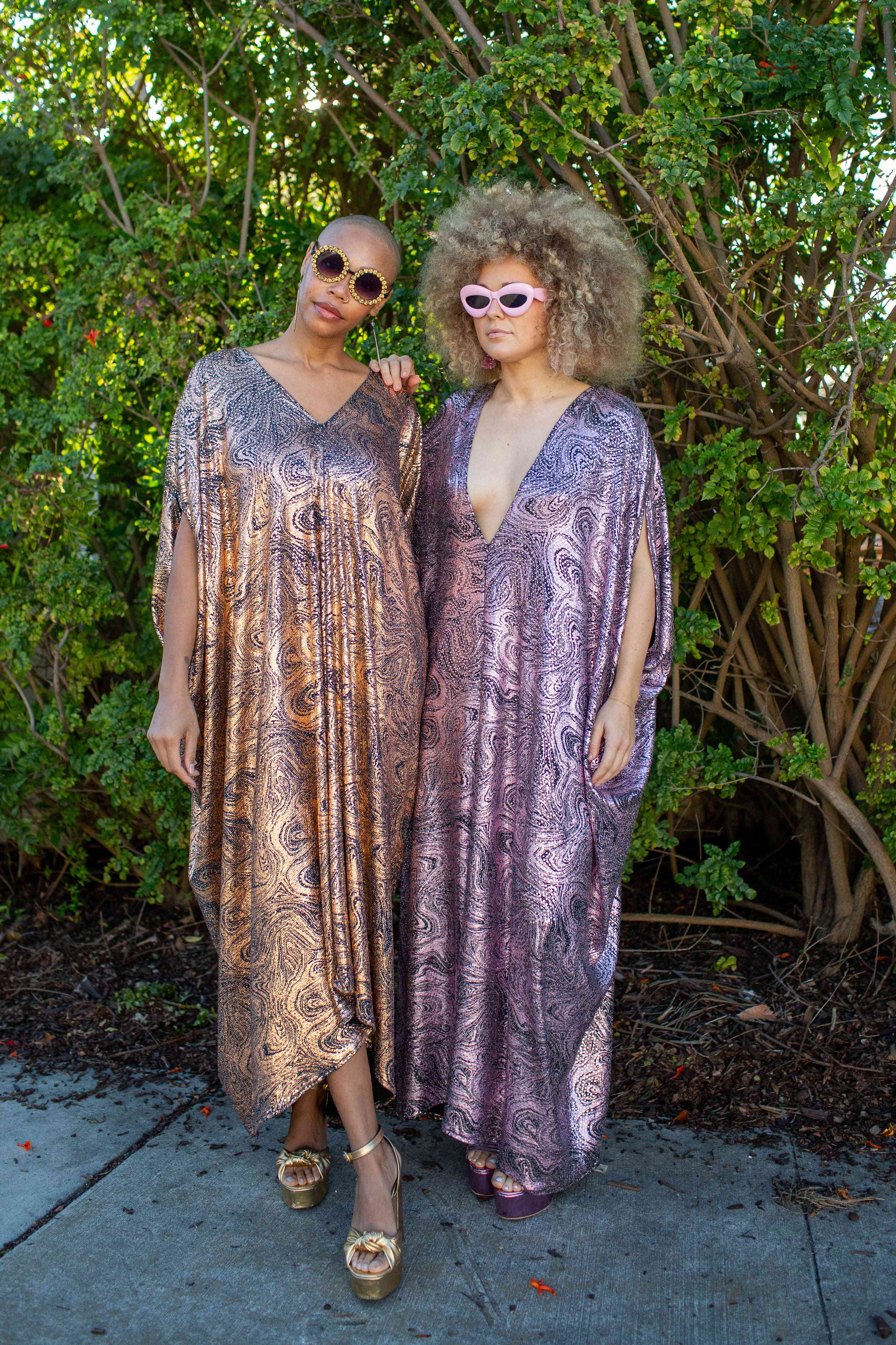 caftan dress NicoBlu Camellia Silk Belted Kaftan/Dress Plus