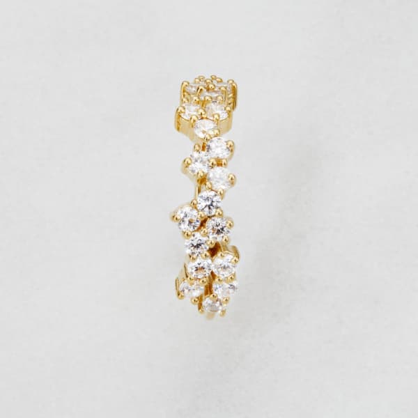 Lily & Roo Gold Diamond Style Cluster Ring In Cluster