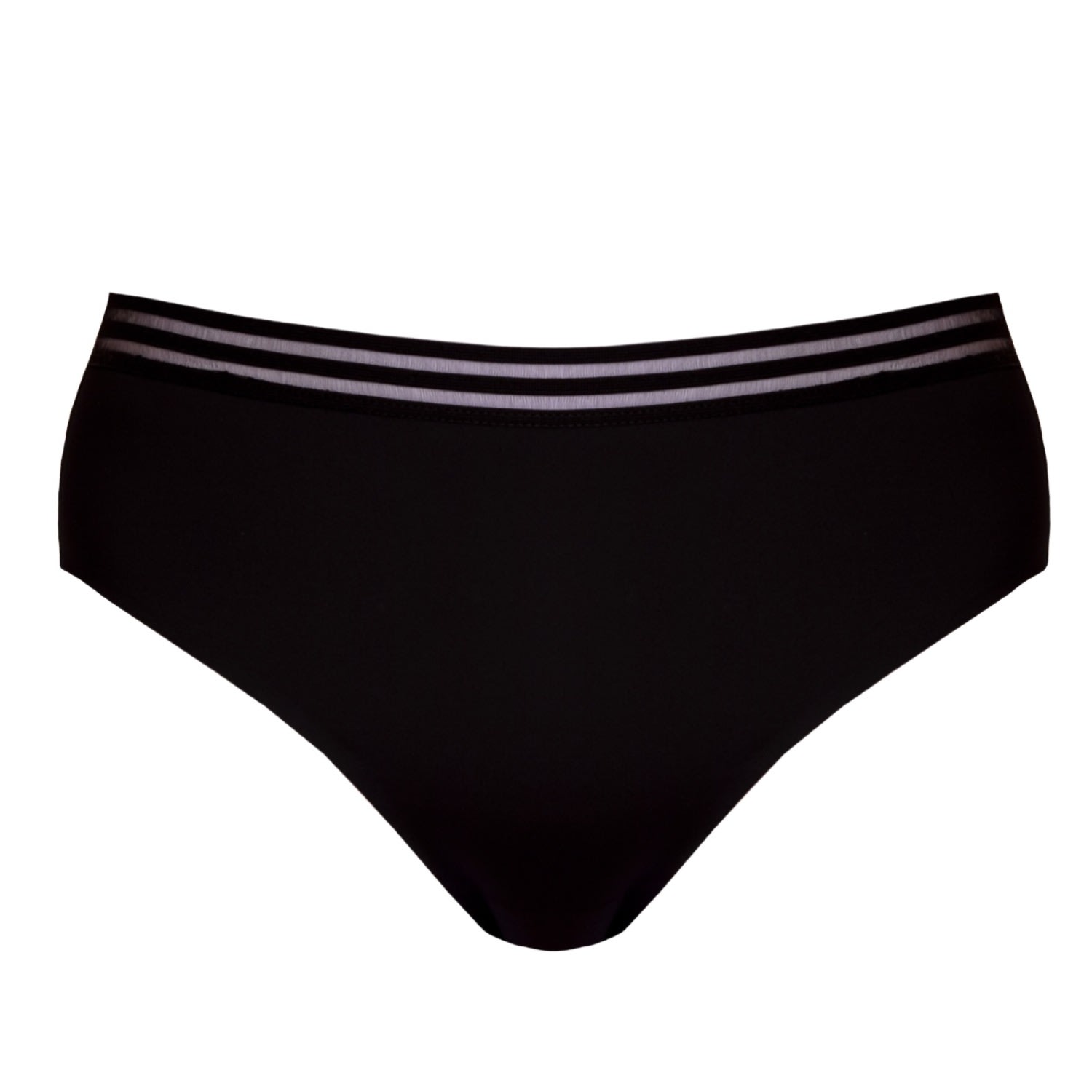 Women’s Aura Soft Black Panty Recycled Large Zelf Intimates